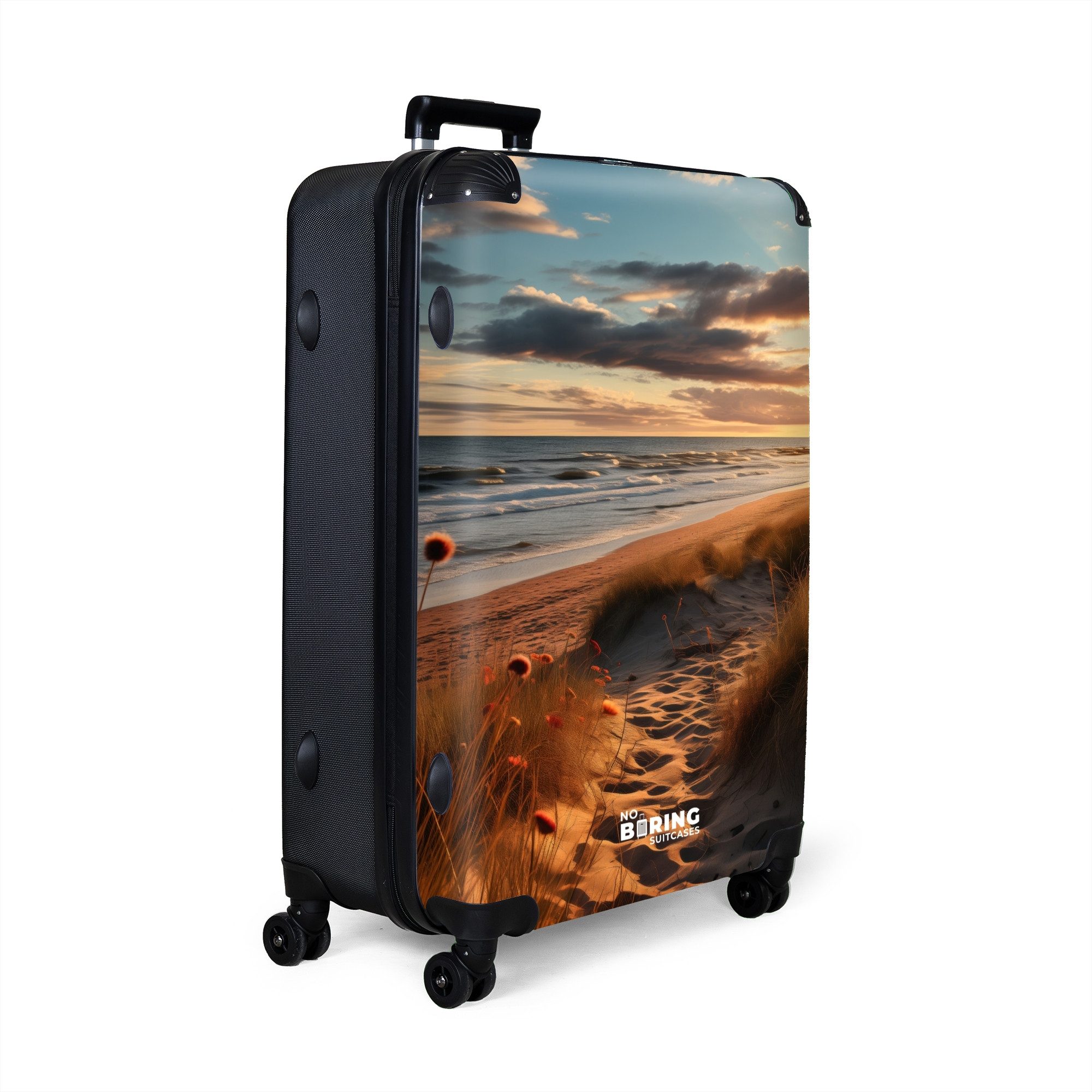 NoBoringSuitcases.com© Hartschalen-Trolley Strand mit Strandhafer 77 günstig online kaufen