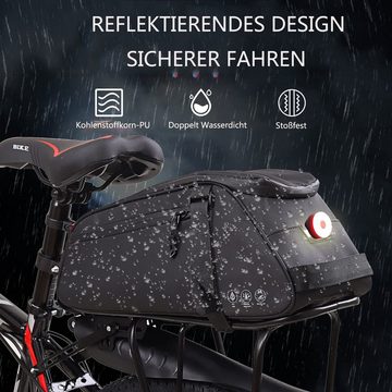 Aoucheni Fahrradtasche 8L Fahrrad Gepäckträgertasche Fahrradtasche (Piece)