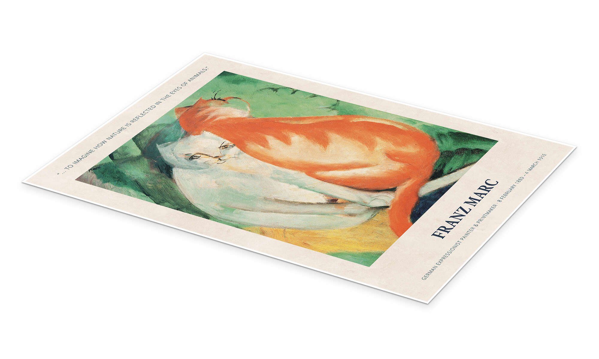 Posterlounge Wandbild How Nature is Reflected in the eyes of Animals, Franz Marc, erhältlich als Poster, Leinwandbild, Wandsticker oder Acrylglasbild