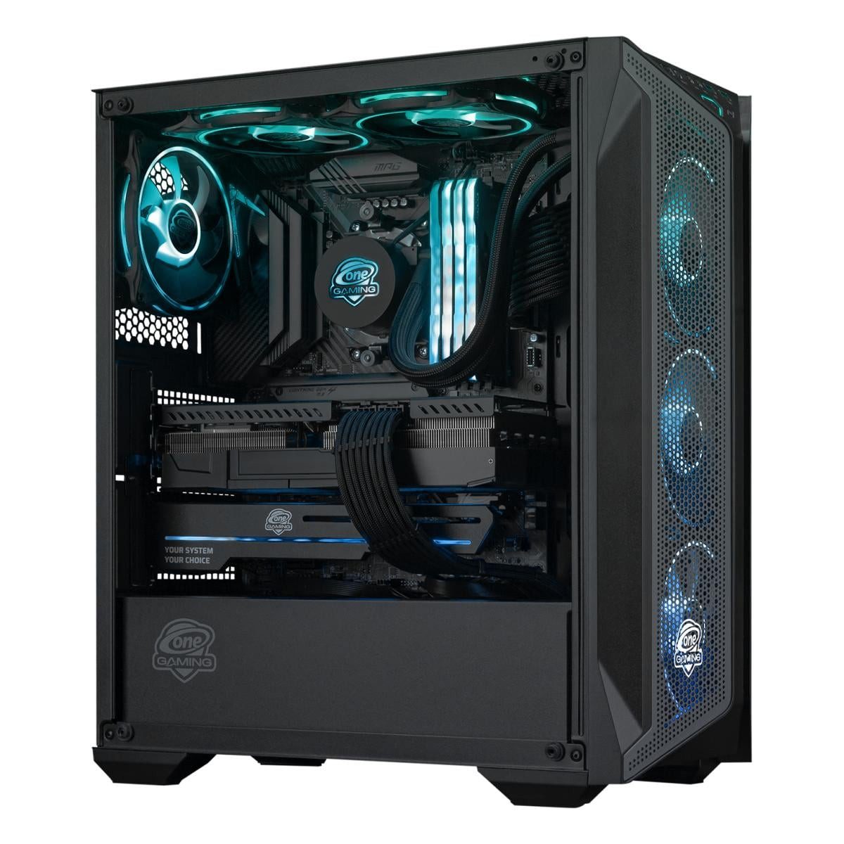 ONE GAMING Gaming PC IR079 Gaming-PC (Intel Core i5 12400F, Radeon RX 9060 XT, 16 GB RAM, 1000 GB SSD, Luftkühlung)