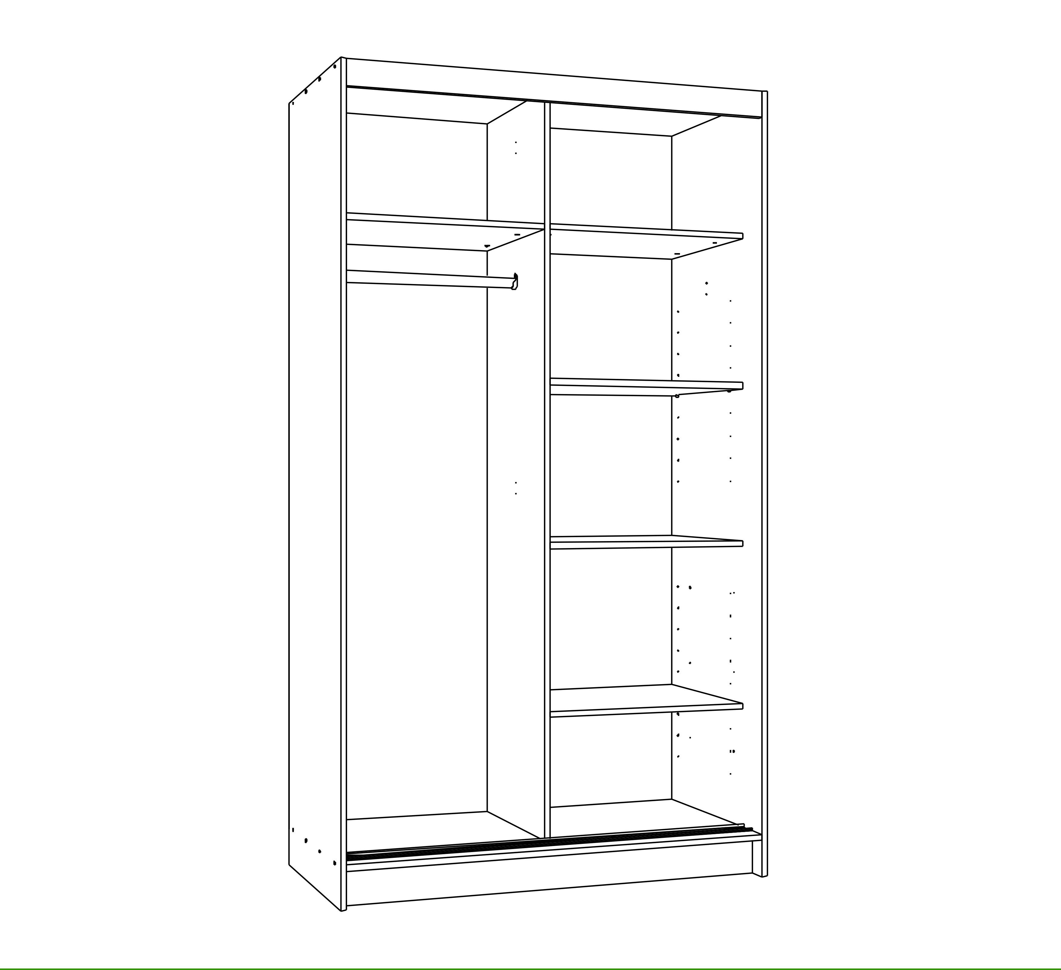 A&J MöbelLand GmbH Schiebetürenschrank GAPI mit Spiegel (TOP ANGEBOT! Geräumiger Schrank mit viel Stauraum:6 Regalen und 1 Kleiderstange – -ideal zur Aufbewahru – Bild 5 von 5