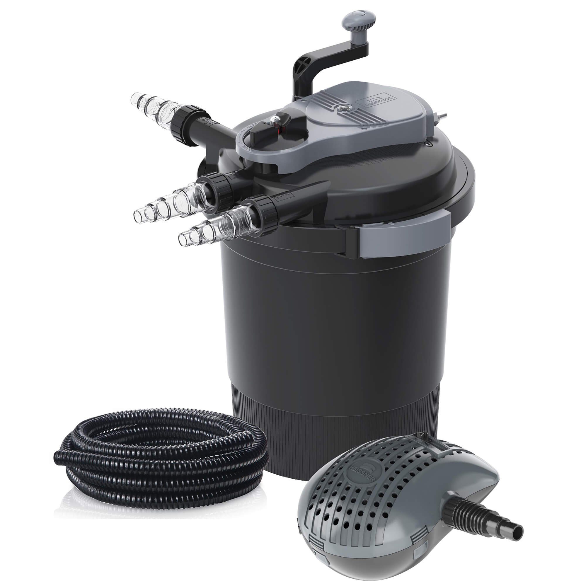 Heissner Teichfilter Heissner Druckfilter Set FPU20000-00 inkl. 24 Watt (Komplett-Set)