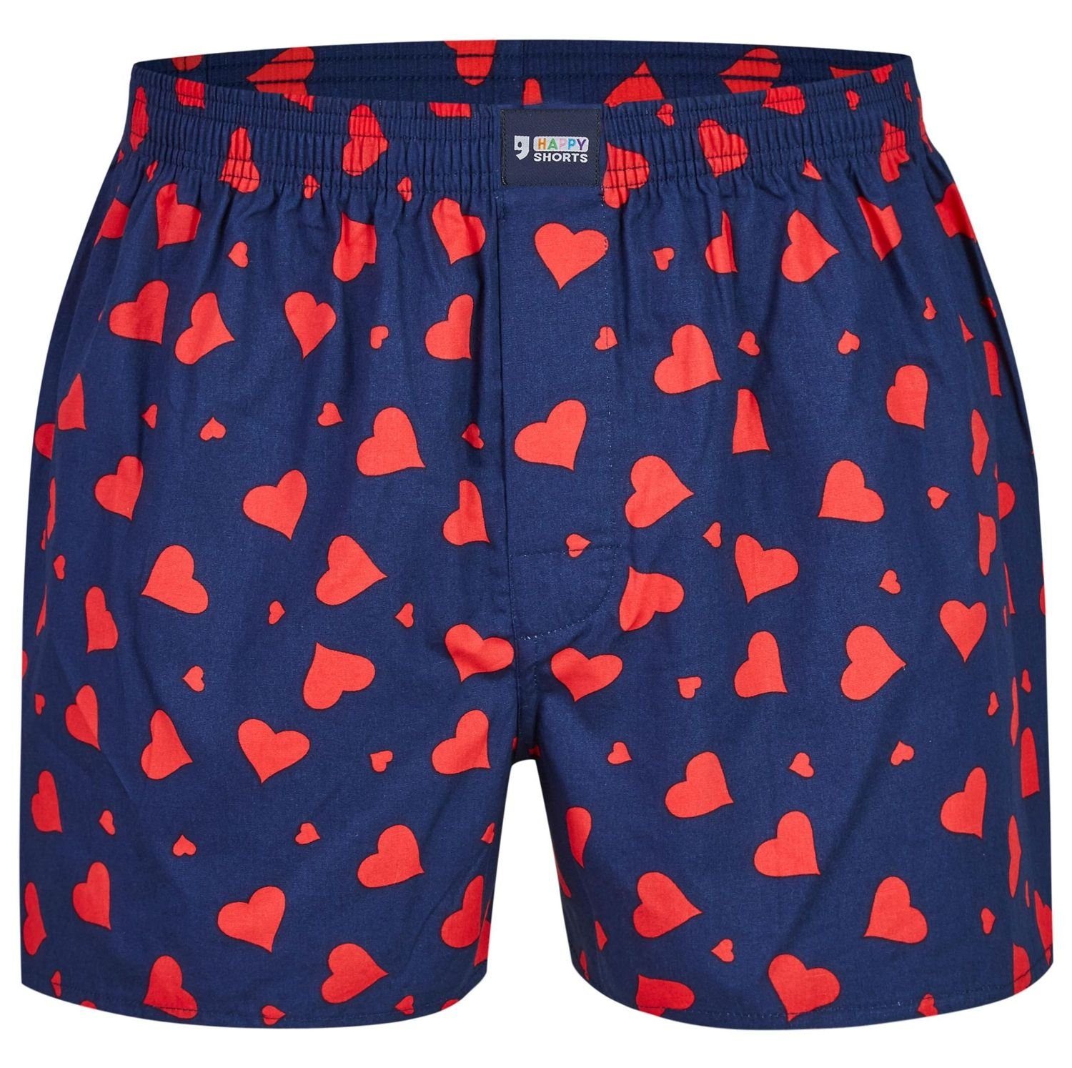 HAPPY SHORTS Boxershorts Happy Shorts Herren american Boxer Boxershorts Shorts Webboxer Valentin rote Herzen (1-St)