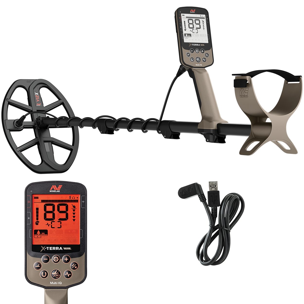 Minelab Metalldetektor X-Terra Elite, Multifrequenz, Wasserdicht (IP68)
