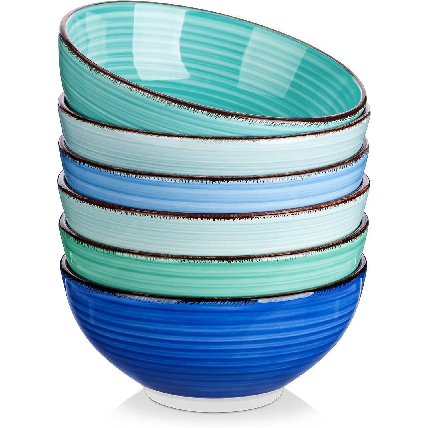 LuxusKollektion Suppenschale Suppenschalen Set Steinzeug BONITA 6-teilig