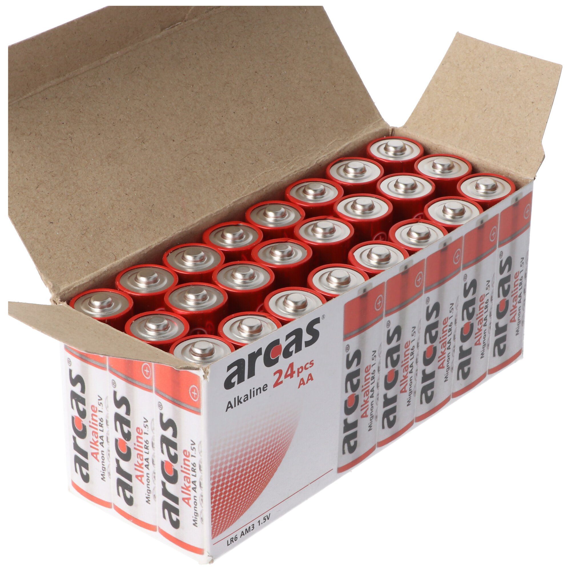 Arcas Alkaline Batterie LR6, AA, Mignon, 1,5 Volt 24 Stück Batterie
