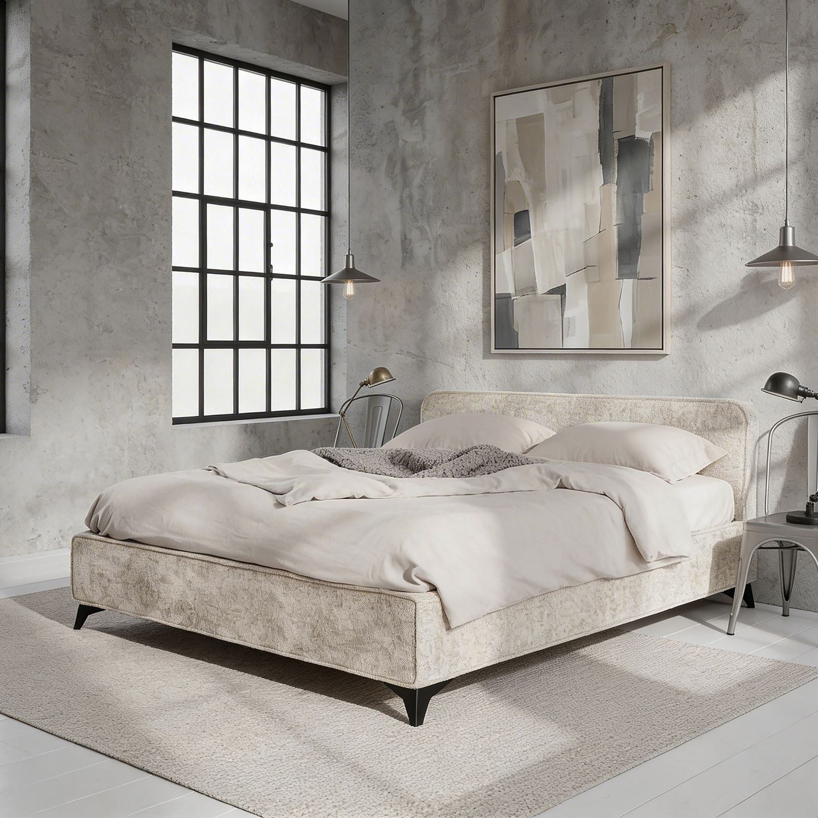 IDIMEX Polsterbett VIRETTA, Bett mit Lattenrost 140x200 cm, Doppelbett mit günstig online kaufen