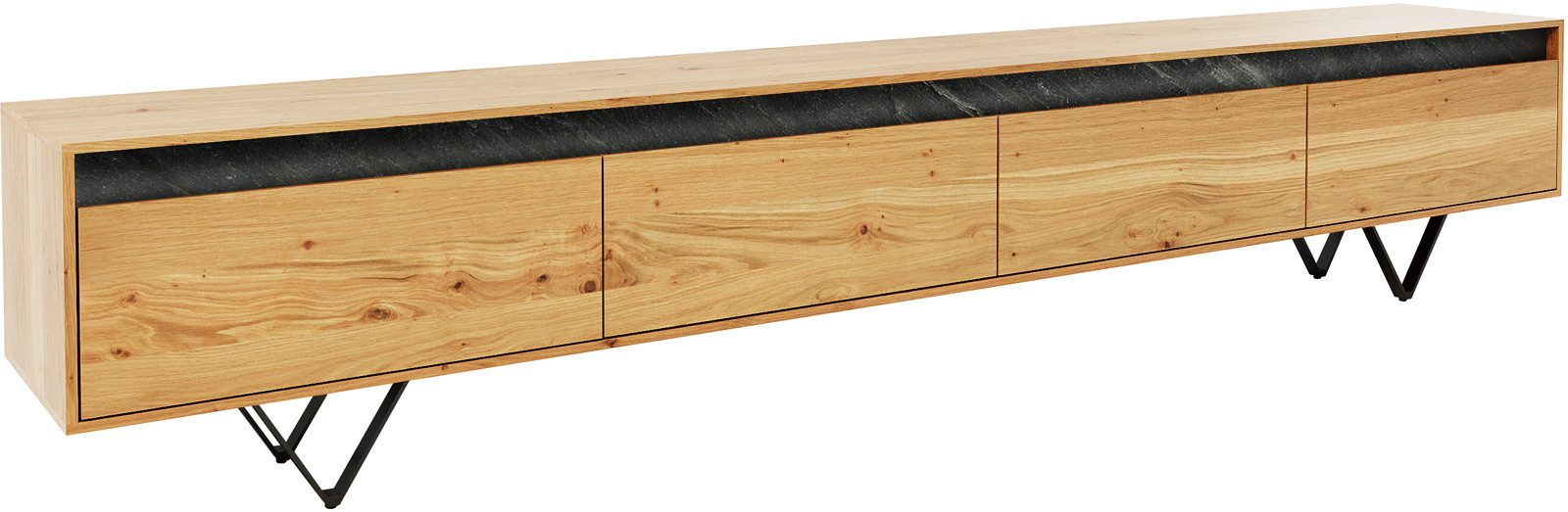 DELIFE Lowboard Stonegrace, Eiche Natur 240 günstig online kaufen