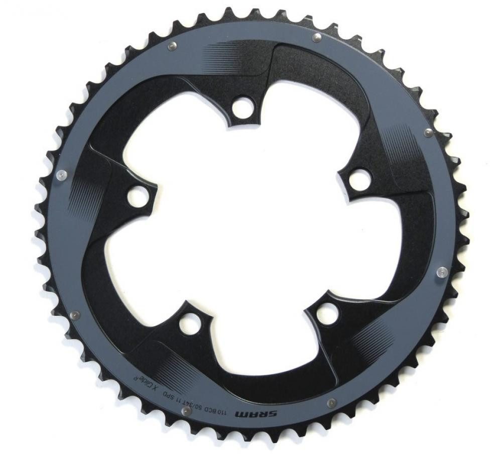 SRAM Kettenschaltung SRAM Kettenblatt Road Force 22 50T - 110mm, 11-fach, 50-34, grau