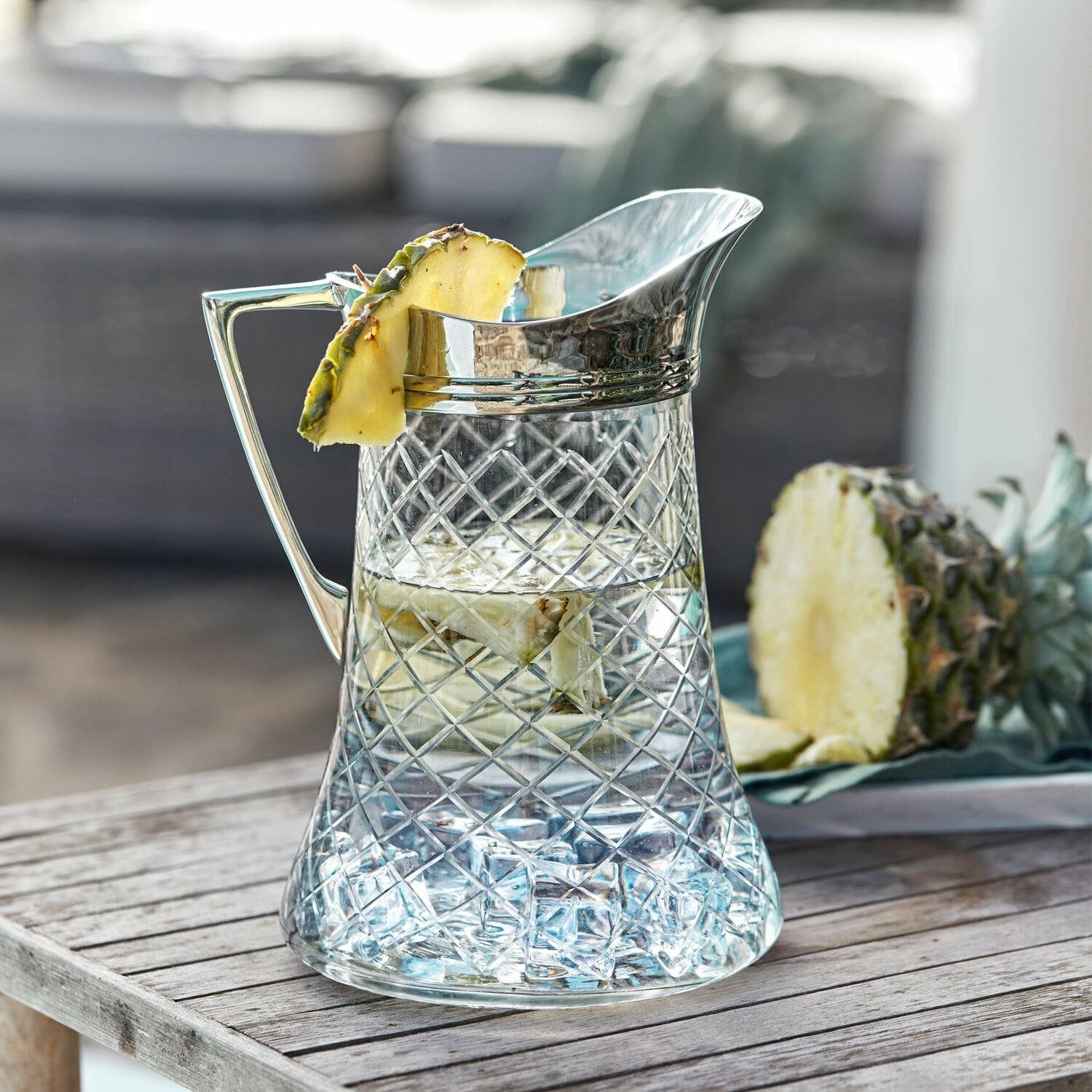 Mirabeau Wasserkaraffe Krug Meloisey klar/silber