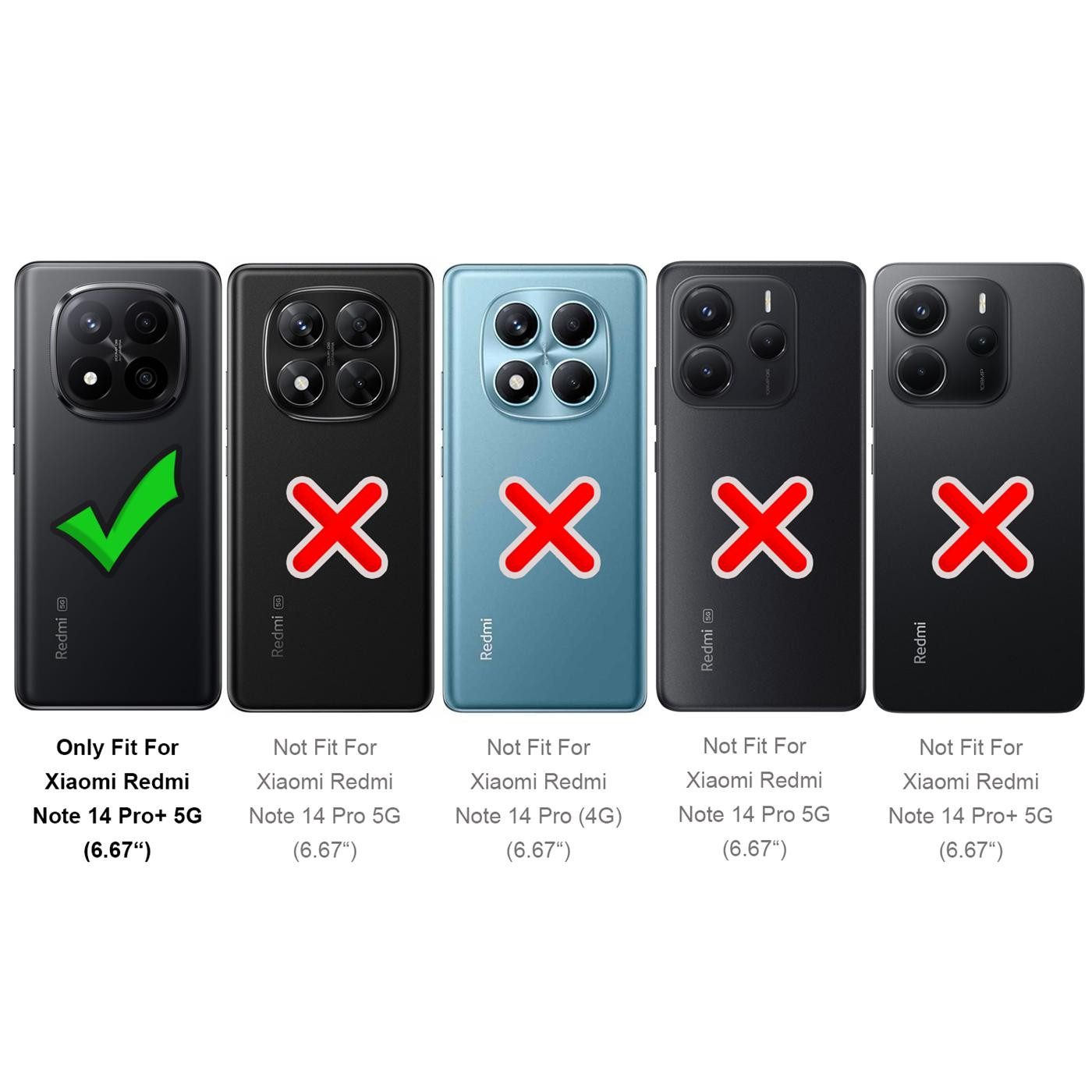 CoolGadget Handyhülle Defender Series Handy Hülle für Xiaomi Redmi Note 14 Pro Plus 5G 6,67 Zoll, Magsafe Schlicht Robust Schutzhülle für Redmi Note 14 Pro+ 5G Hülle