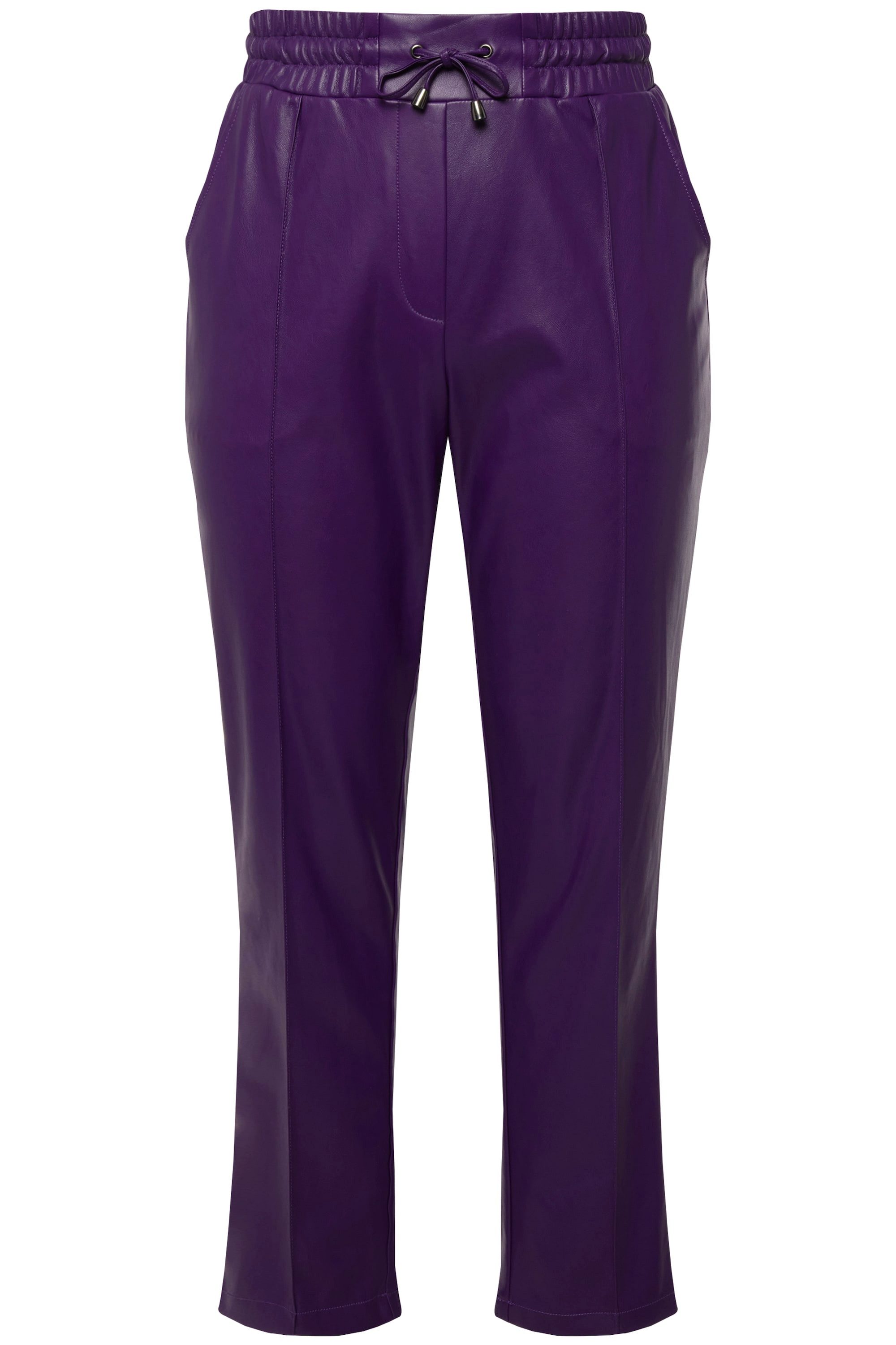 Ulla Popken Schlupfhose 7/8-Hose Lederoptik Biesen günstig online kaufen