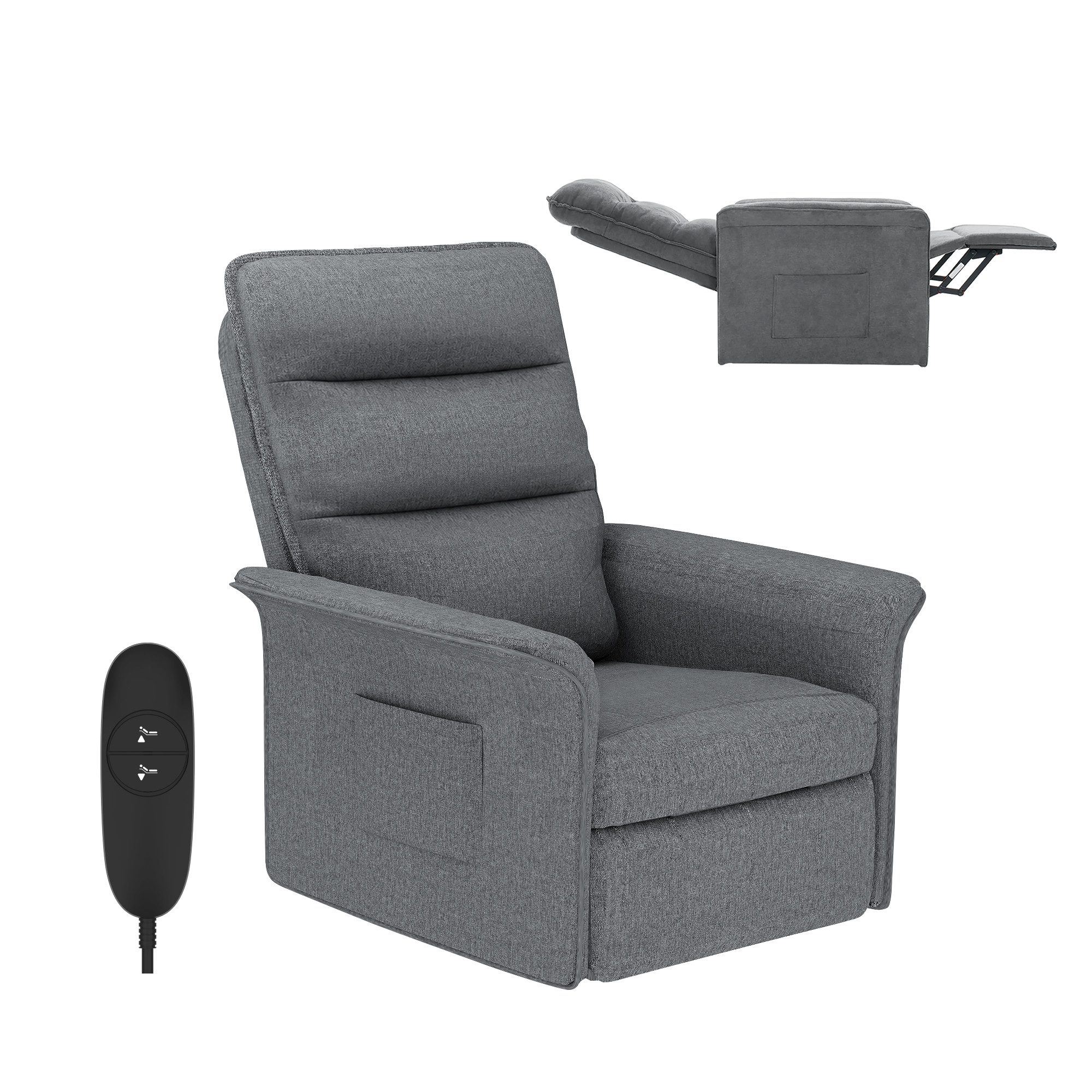 FLEXISPOT Sessel Elektrischer Relaxsessel – Ergonomischer Liegesessel mit Relaxfunktion (leicht zu montieren, kompakt verpackt & einfach zu transportieren), Fernsehsessel, ergonomisch, bis 200 kg belastbar, 105°-155°