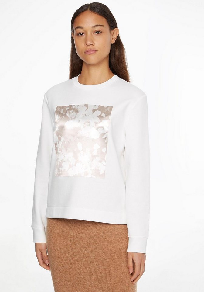 Calvin Klein Sweatshirt ABSTRACT FLORAL SWEATSHIRT mit abstraktem Frontprint