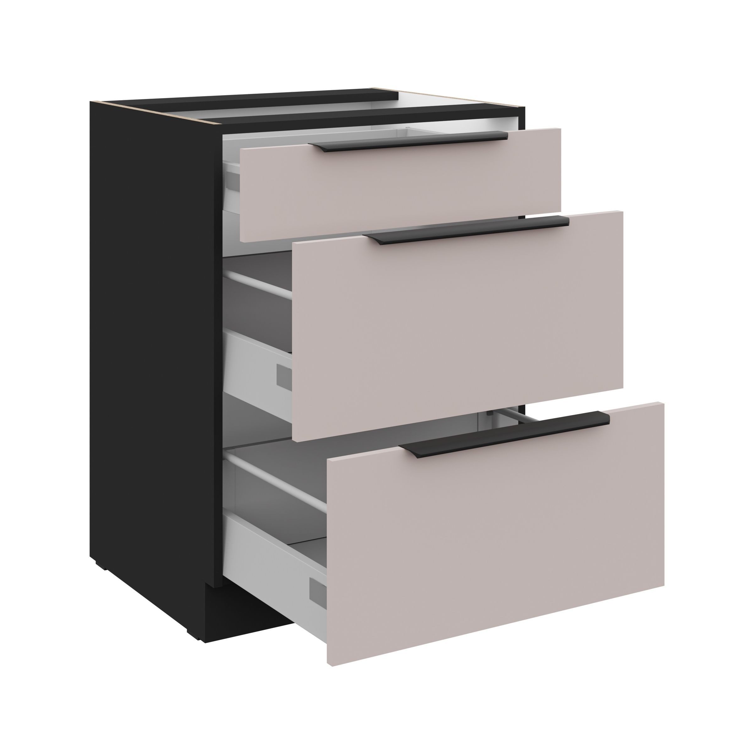 Küchen-Preisbombe Auszugsunterschrank 60 cm Küche ARONA Kaschmir beige Voll günstig online kaufen