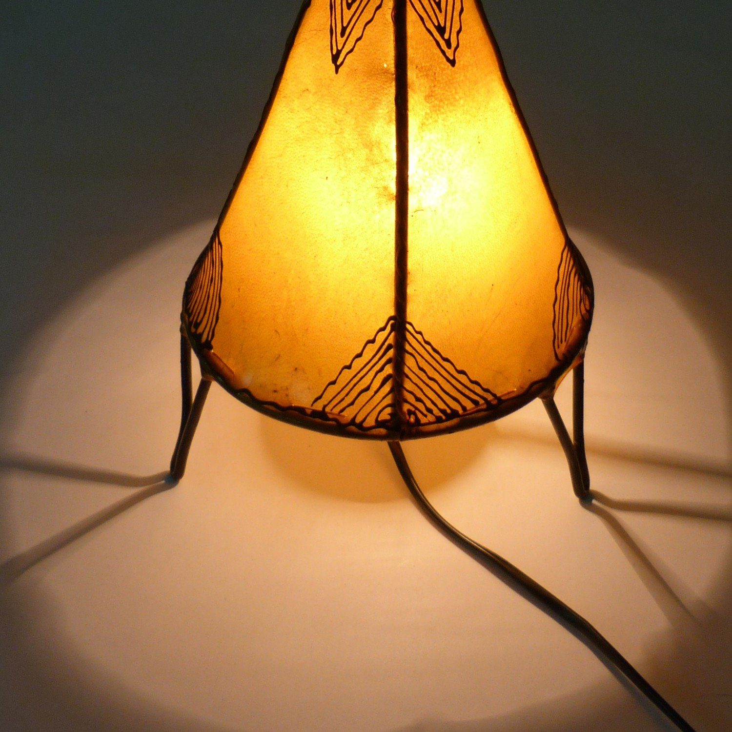 ohne Ambilight, Gelb Orient SIMANDRA Warmweiß, Stehlampe 35-38 cm, Handgefertigt Tissir Leuchtmittel,