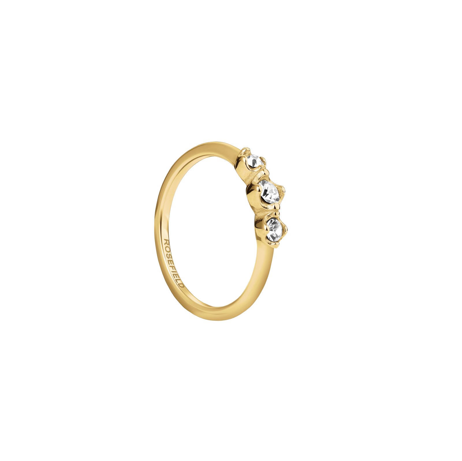 ROSEFIELD Fingerring ROSEFIELD Ring Dreifacher Chaton Größe 52 Goldfarben