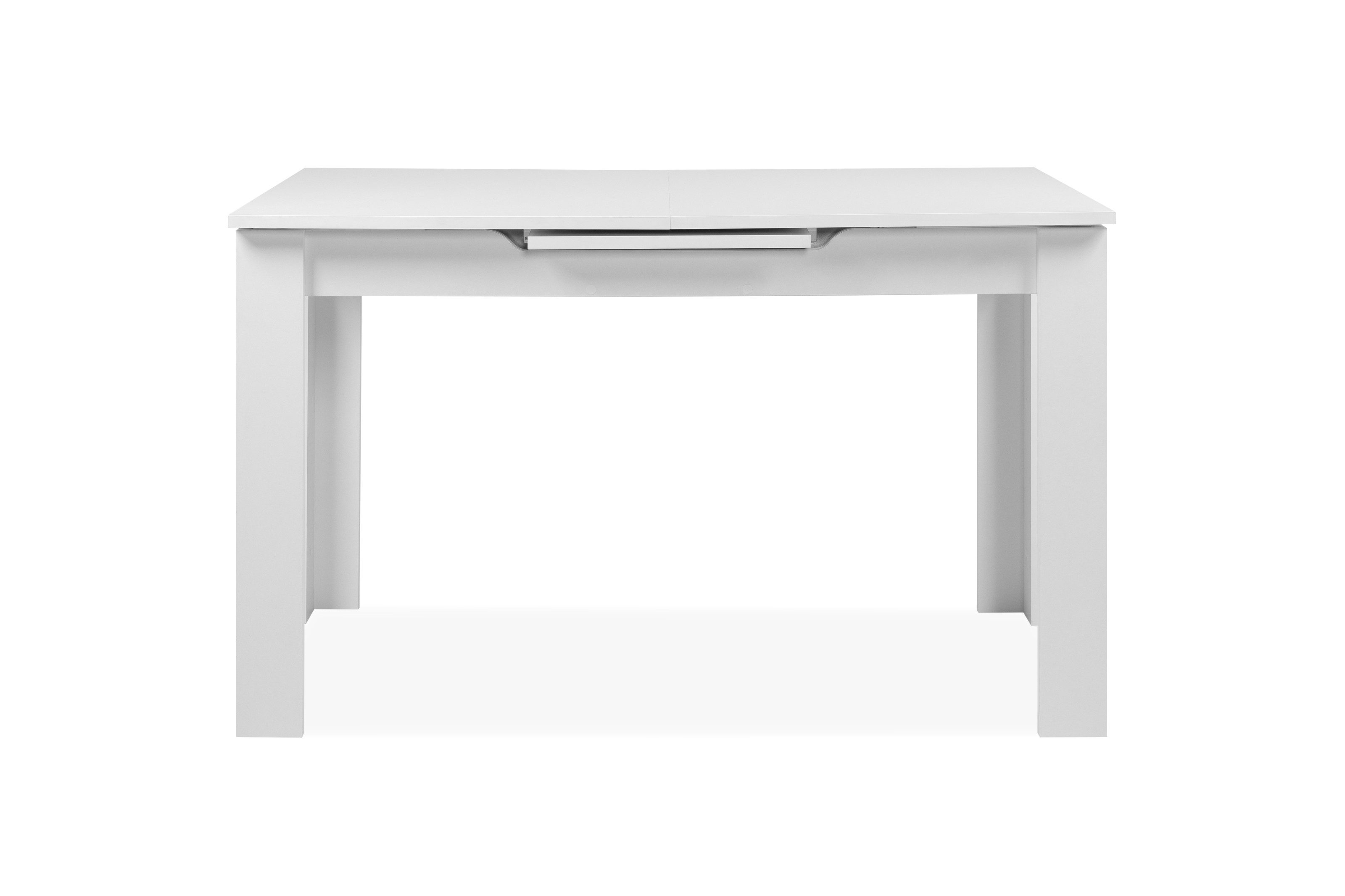 Finori Kulissentisch ausziehbar bis 165cm, in Weiß - 125/165x75x80cm (BxHxT)