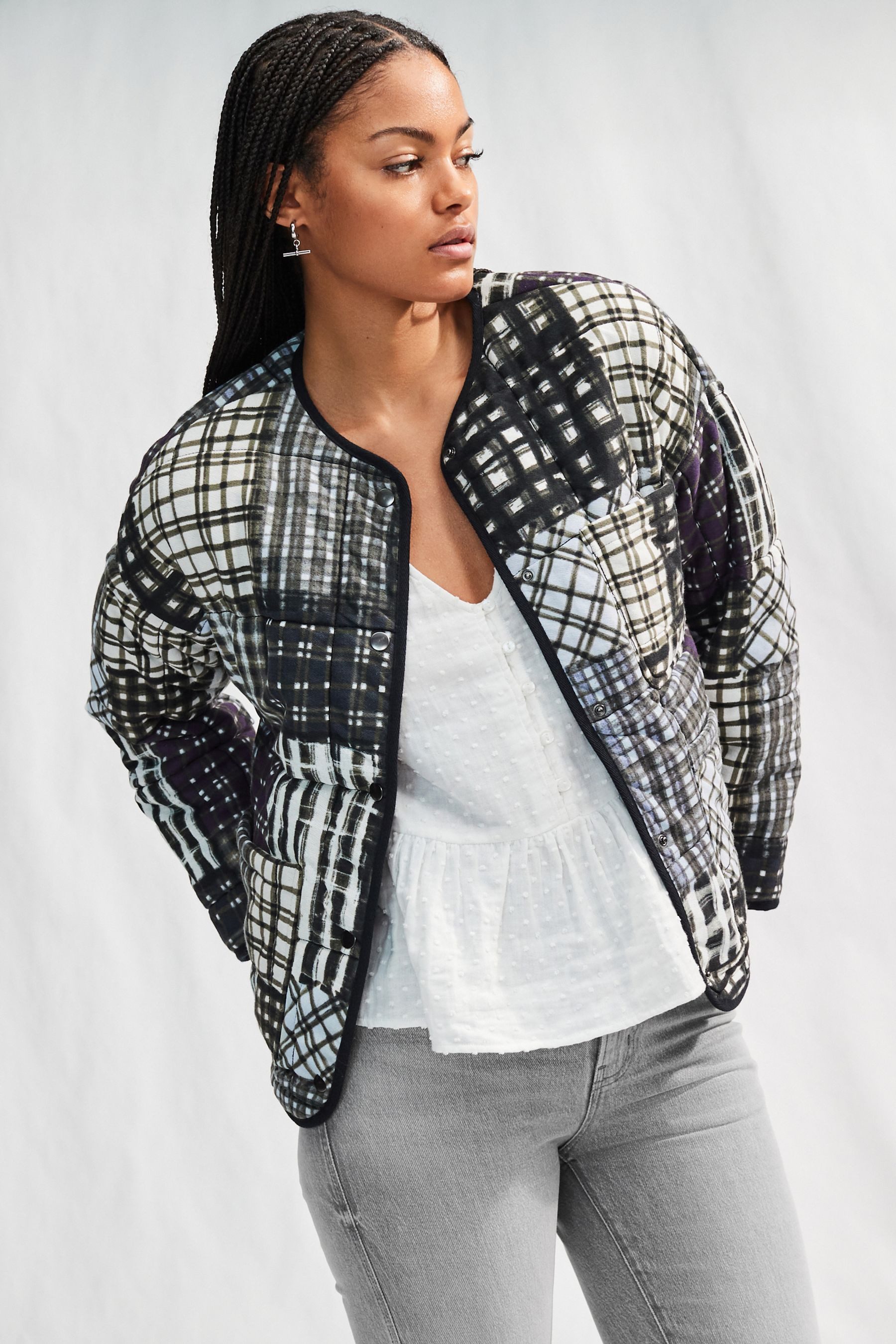 Steppjacke Steppjacke aus 100 % Baumwolle mit Druckknöpfen