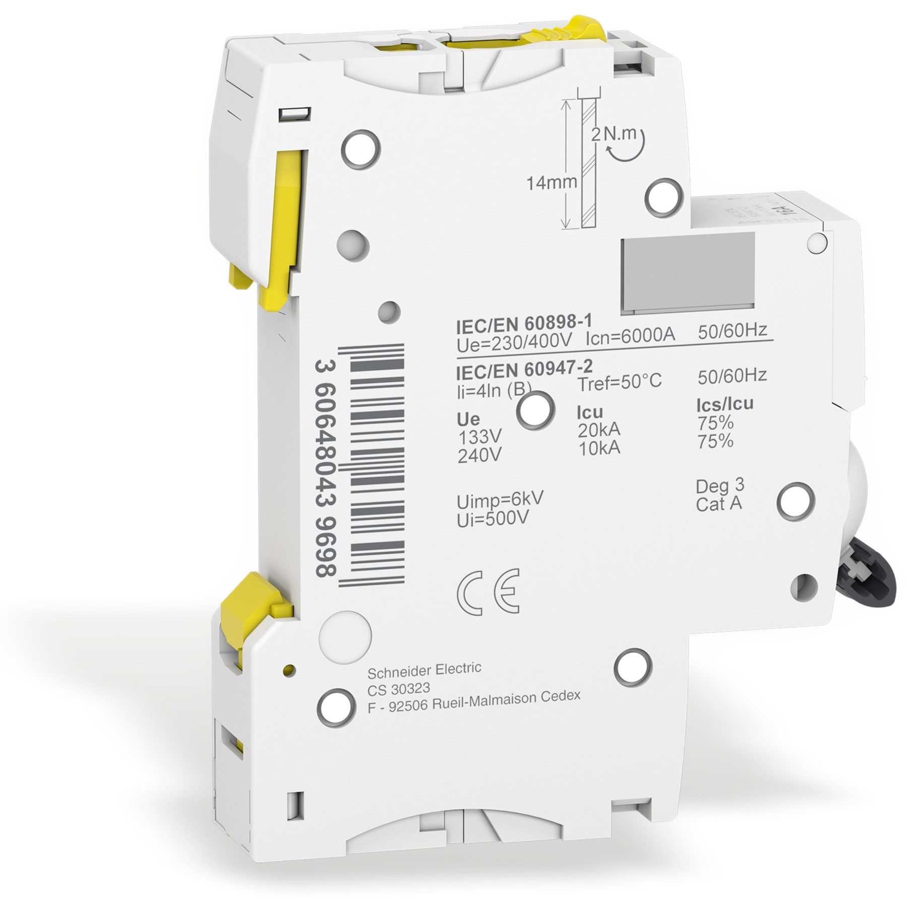 Schneider Electric Schalter SCHNEIDER ELECTRIC Leitungsschutzschalter A9F03116, iC60N, B, 16A