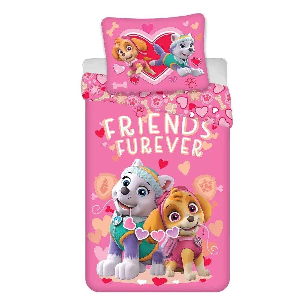PAW PATROL Kinderbettwäsche Bett Wäsche Set Bettbezug Sky Rosa Wendebettwäs günstig online kaufen