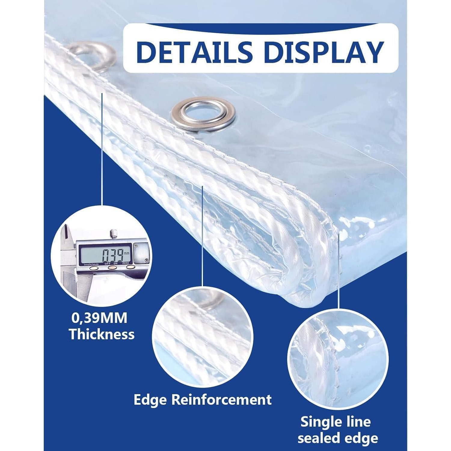 LuxusKollektion Schutzplane Transparente PVC Abdeckplane