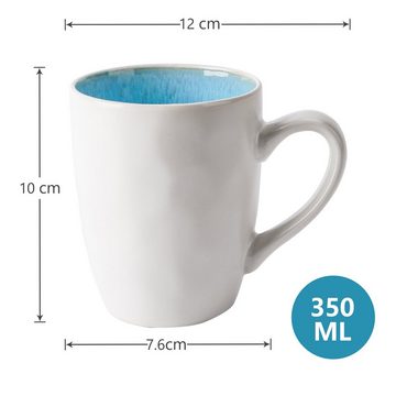 MiaMio Tasse Kaffeetassen Set Lumera Kollektion (Blau)