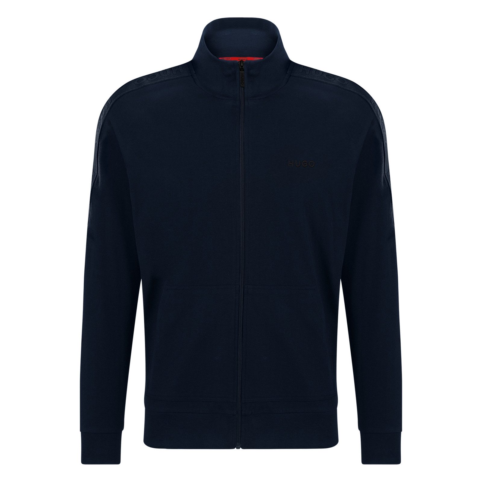 HUGO Sweatjacke LIAM Zip Jacket mit eingesticktem Marken-Logo
