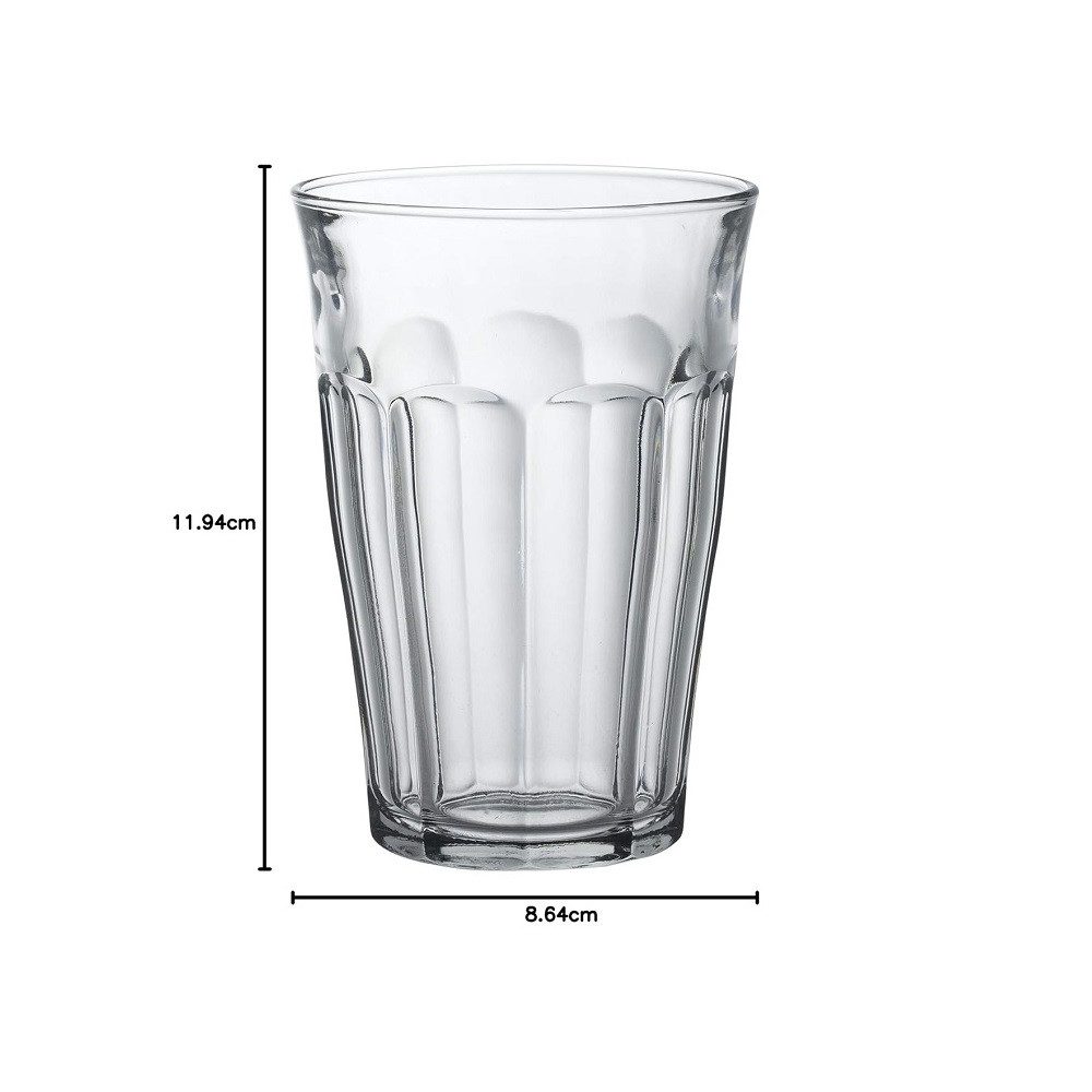 Bormioli Rocco Glas Duralex Picardie Becher 360 ml 6er Set, Glas – Bild 3 von 3