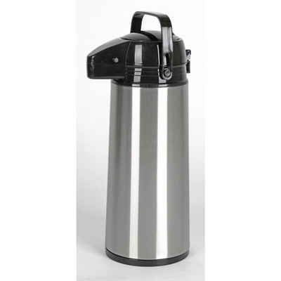 Koopman Kanne Edelstahl-Isolierkanne 1,8L Kaffee Tee mit Pumpsystem & Tragegriff