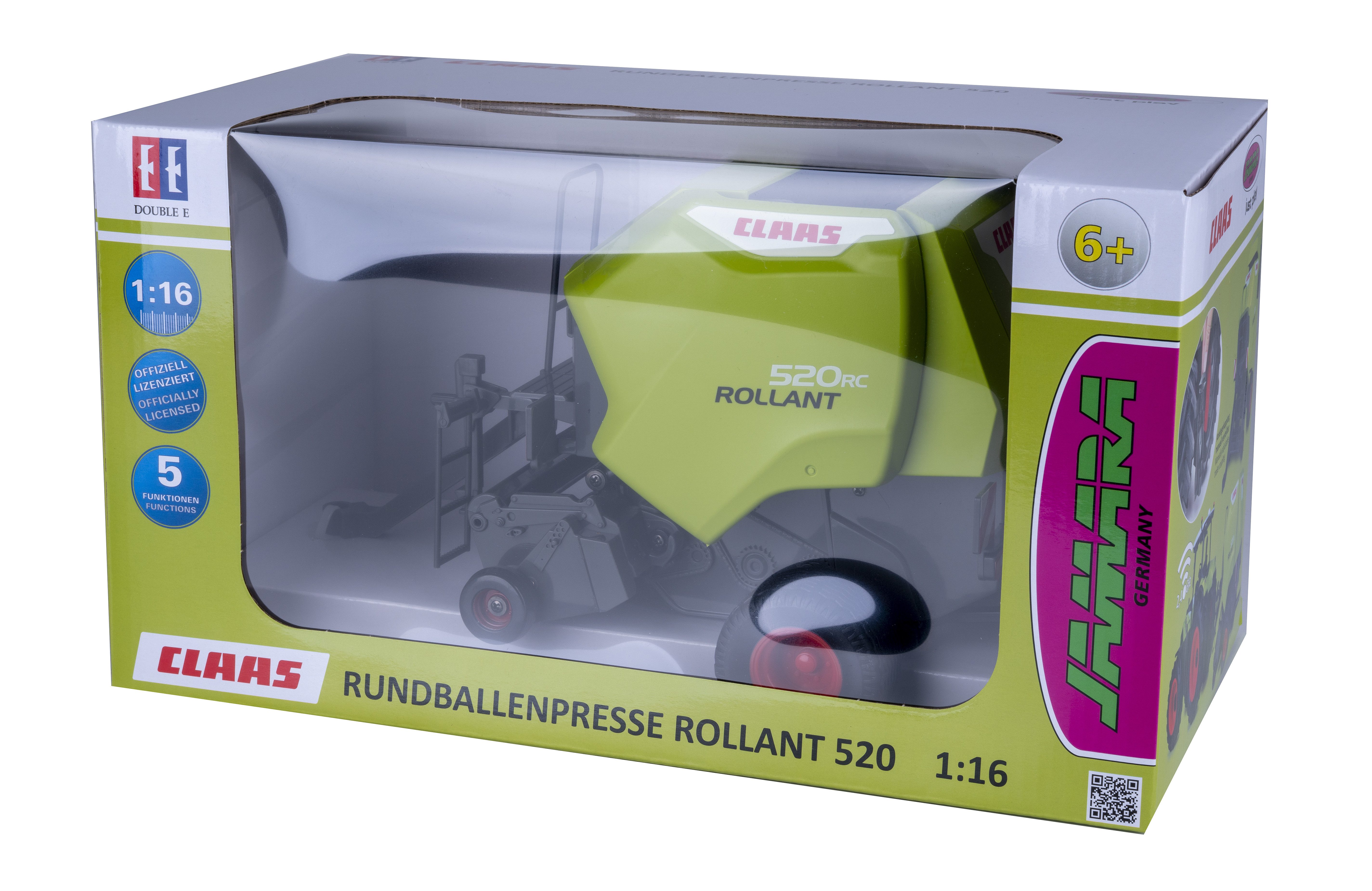 Jamara Spielfahrzeug-Anhänger Claas Rollant 520 Rundballenpresse für RC-Traktor 1:16