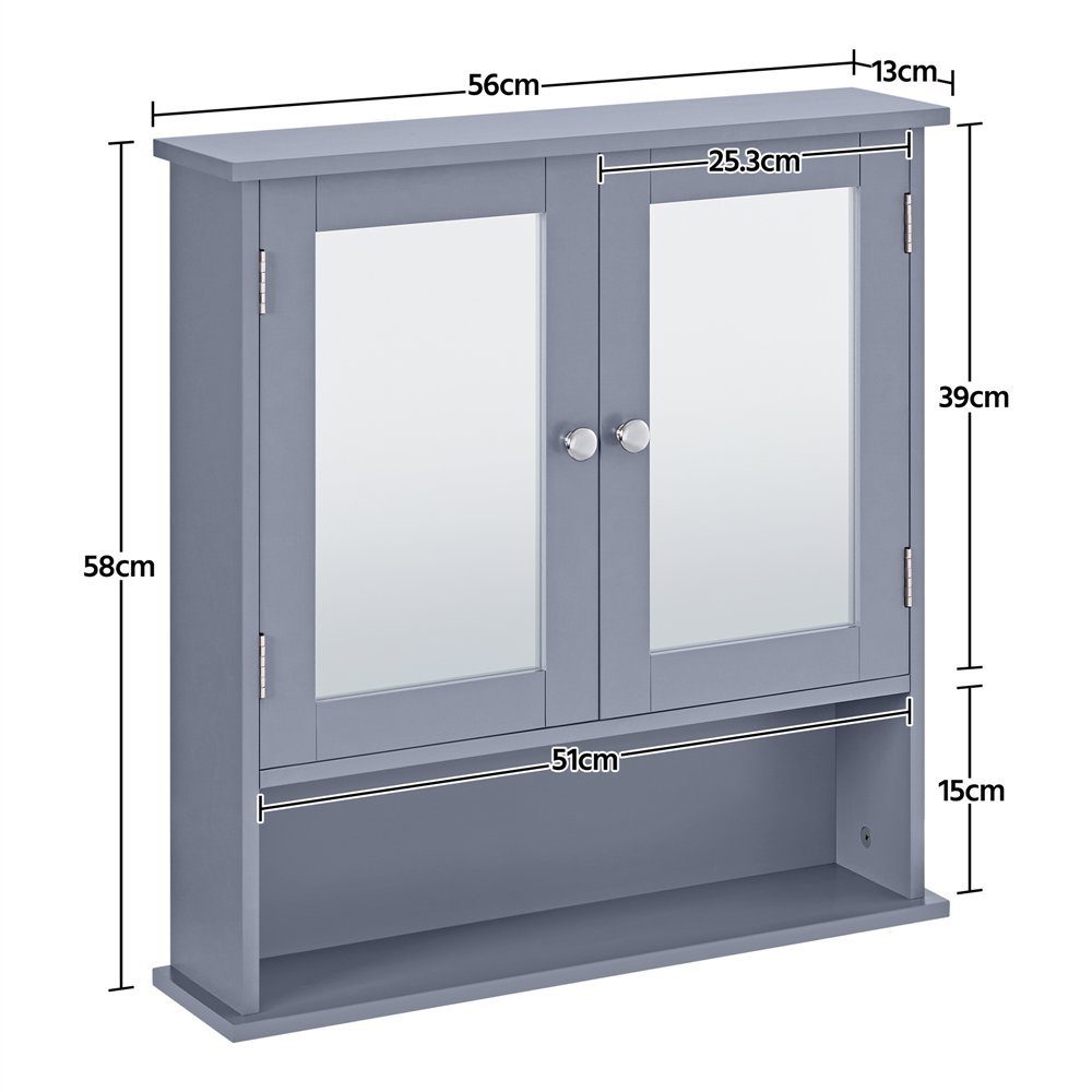 Yaheetech Hängeschrank Badschrank Kommode mit Spiegeltür günstig online kaufen