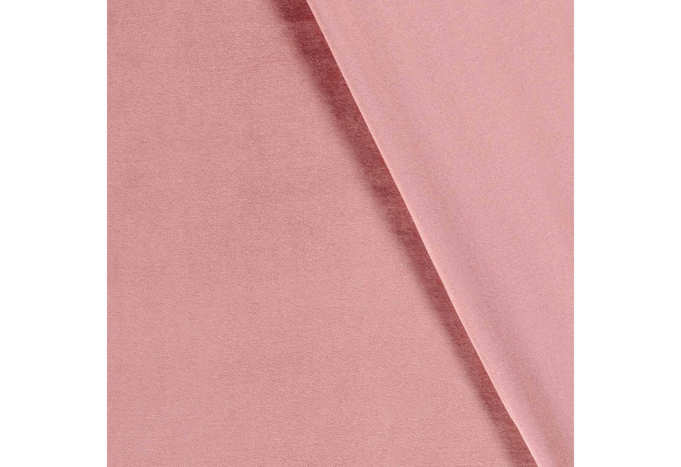 Thumbnail - maDDma Stoff Velour Nicky uni ab 50 x 150cm Jersey Velourstoff Baumwolle, 113 - altrosa