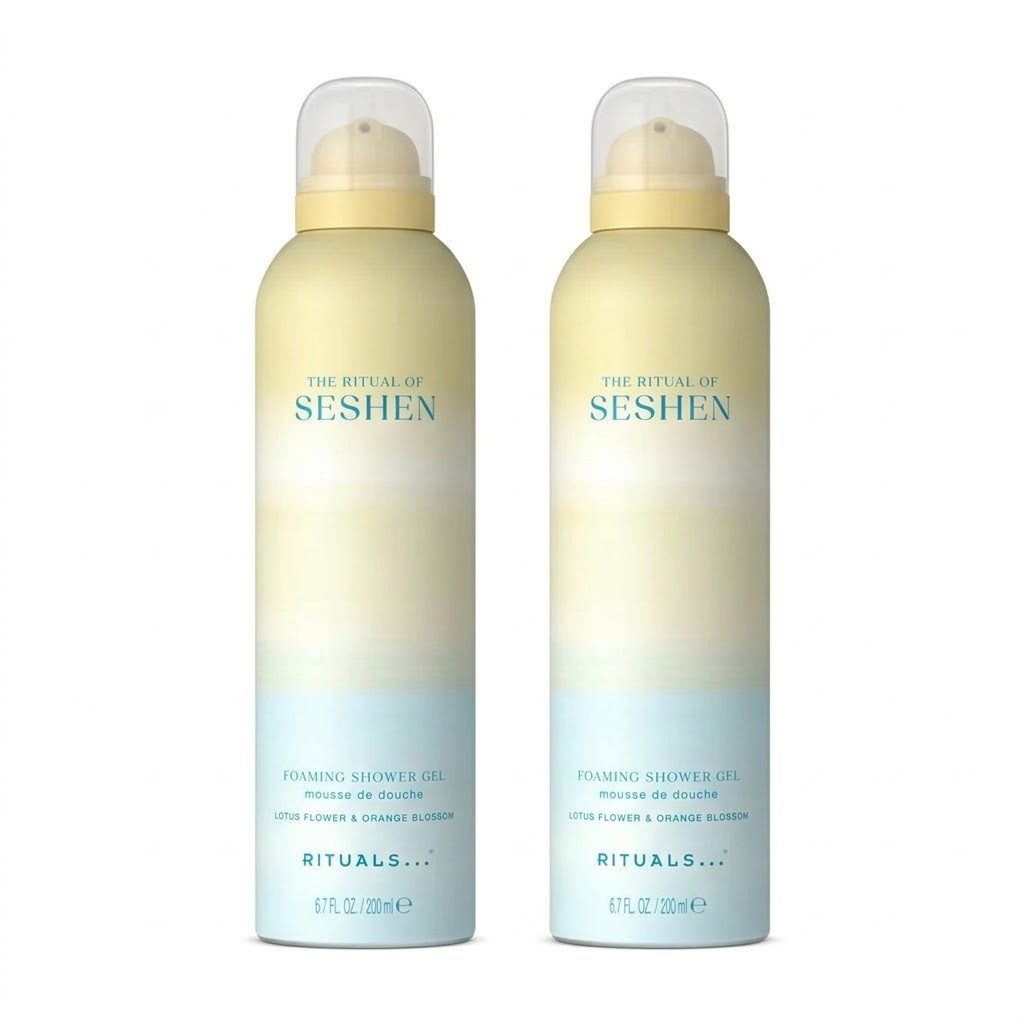 Rituals Duschgel Rituals The Ritual of Seshen Duschschaum 2er Set, 2-tlg., Foaming Shower Gel mit Lotus & Orangenblüte im Duo