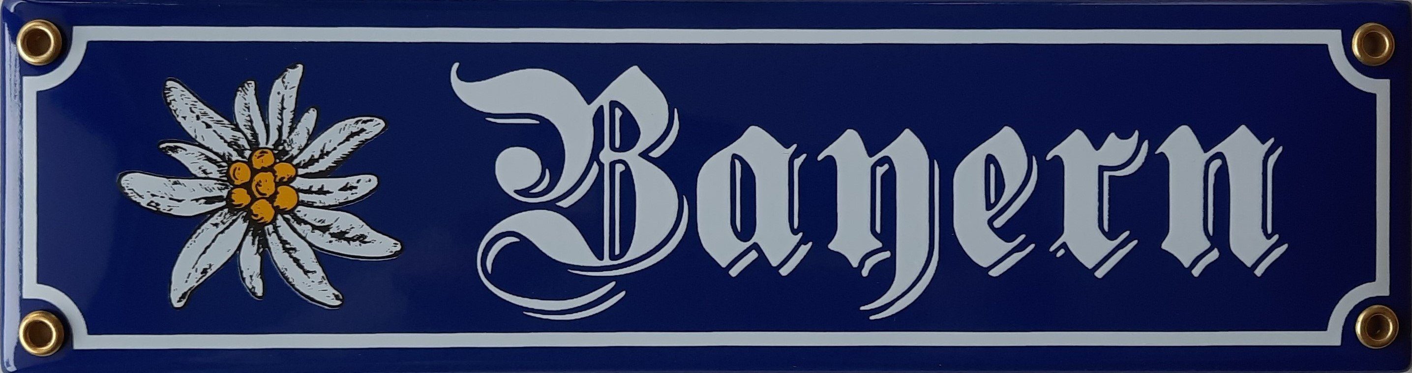 Elina Email Schilder Hinweisschild "Bayern", (Emaille/Email)