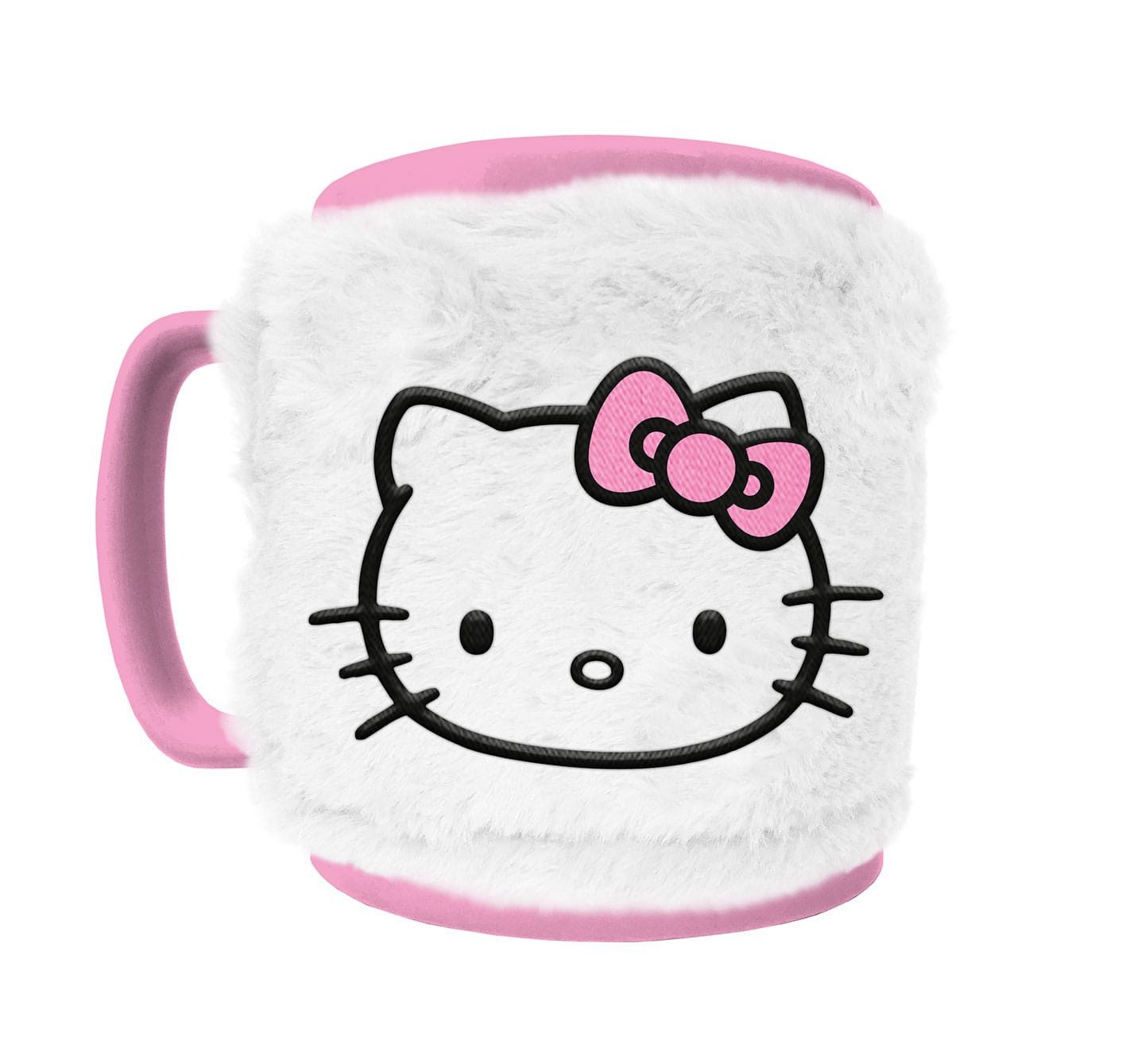 Pyramid International Tasse Hello Kitty Fuzzy Tasse, 1-tlg., Flauschiges Plüschtuch, mit Klettverschluss befestigt