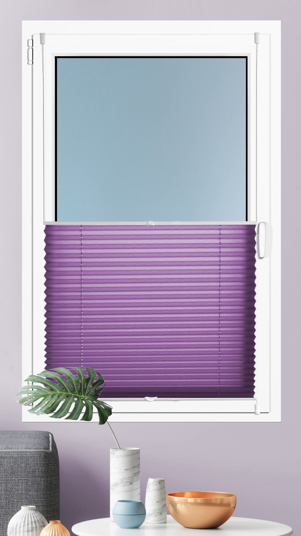 Kutti Plissee Brisa, Lichtschutz, ohne Bohren, verspannt, Klemmfix, Klemmfi günstig online kaufen