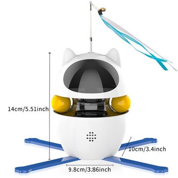 pochento Tier-Intelligenzspielzeug Katzenspielzeug, Elektrisches Katzenspielzeug, lustige KEatze, Infrarot mit Bewegungssensor,bequem und einfach,intelligent elektrisch abnehmbar, Katzenspielzeug Auto matische Intelligente Teaser Stick Leaky Ball Haustierprodukte Katzenspielzeug Elektrische Infrarot mit Bewegungssensor Infrarot-Umweltschutz und stabileres Haustier-Smart-Spielzeug