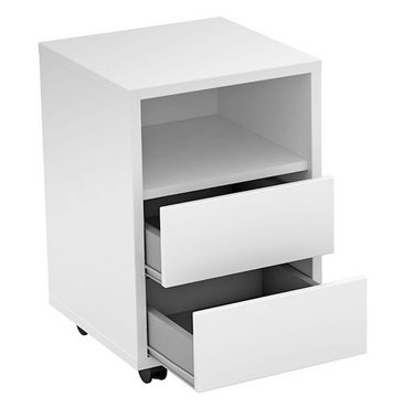 Helvetia Schreibtisch Apia (Apia, 1-St), 130x50x75cm weiß mit Rollcontainer
