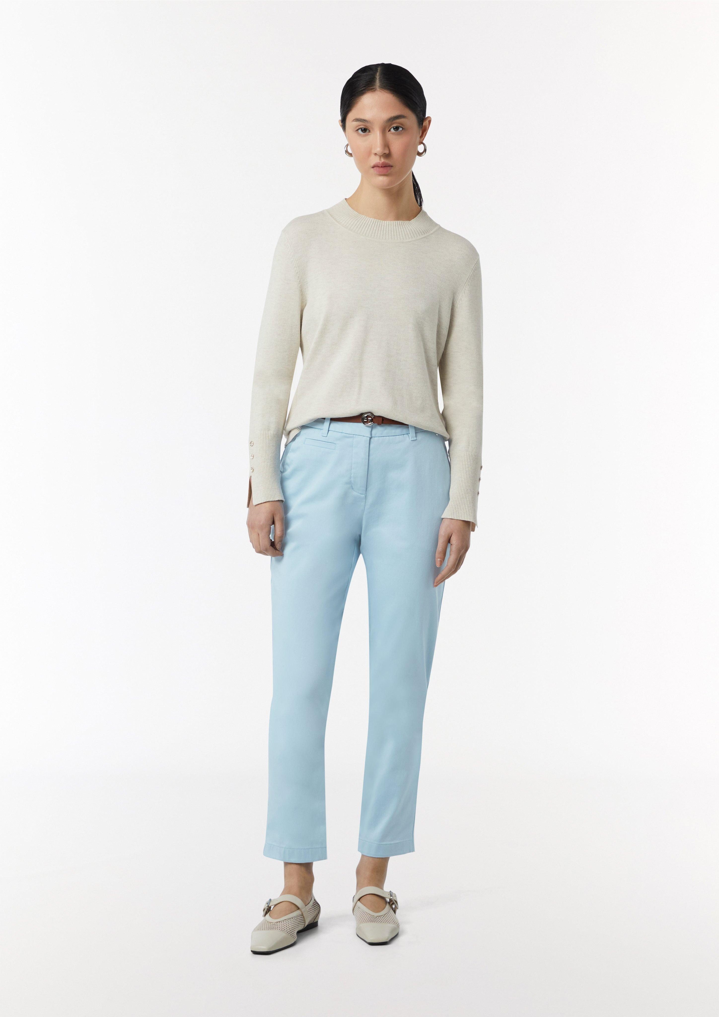 Comma 7/8-Hose Chino-Hose mit Gürtel günstig online kaufen