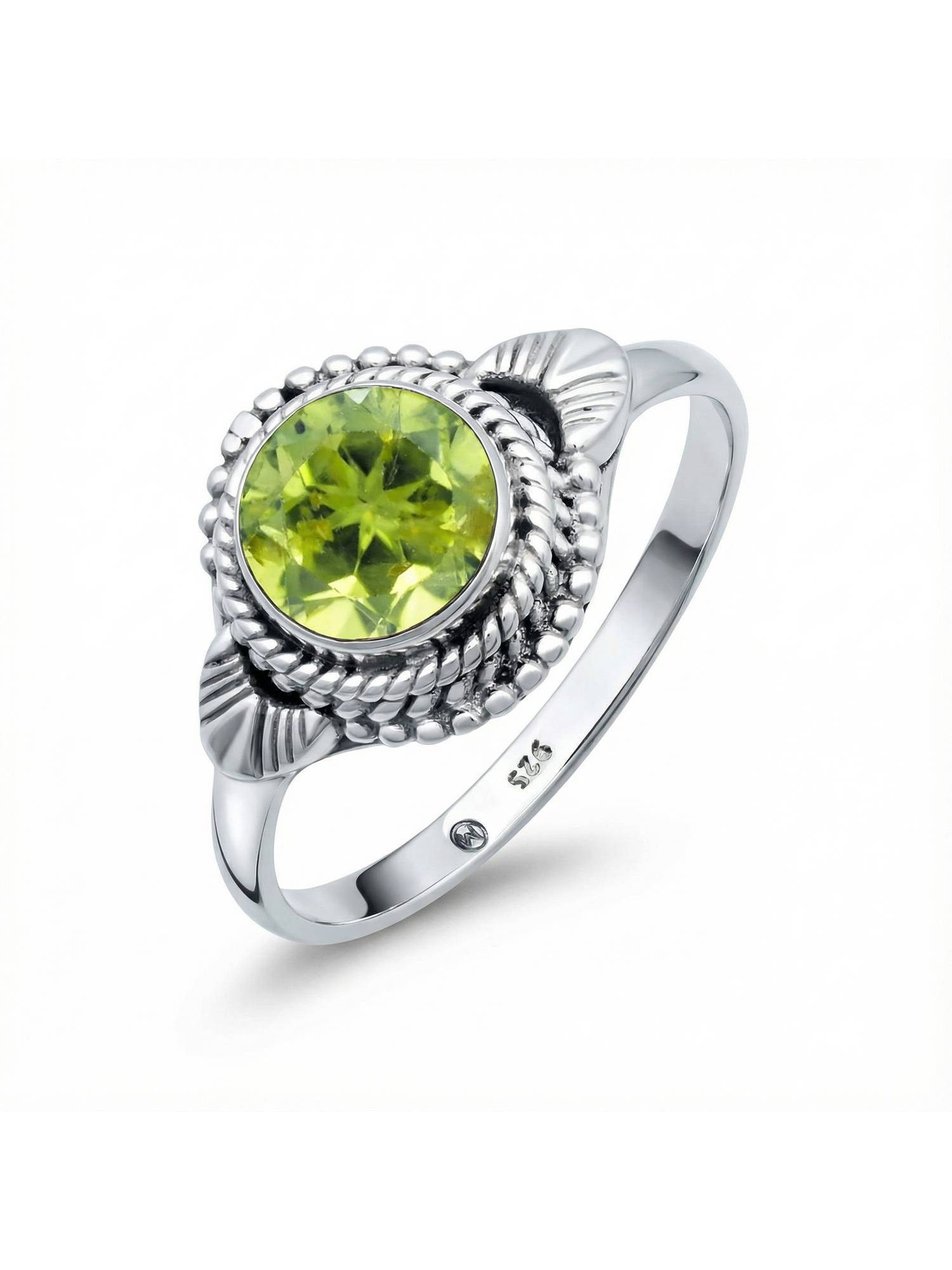 Silberring MANAIA aus 925 Silber mit Peridot