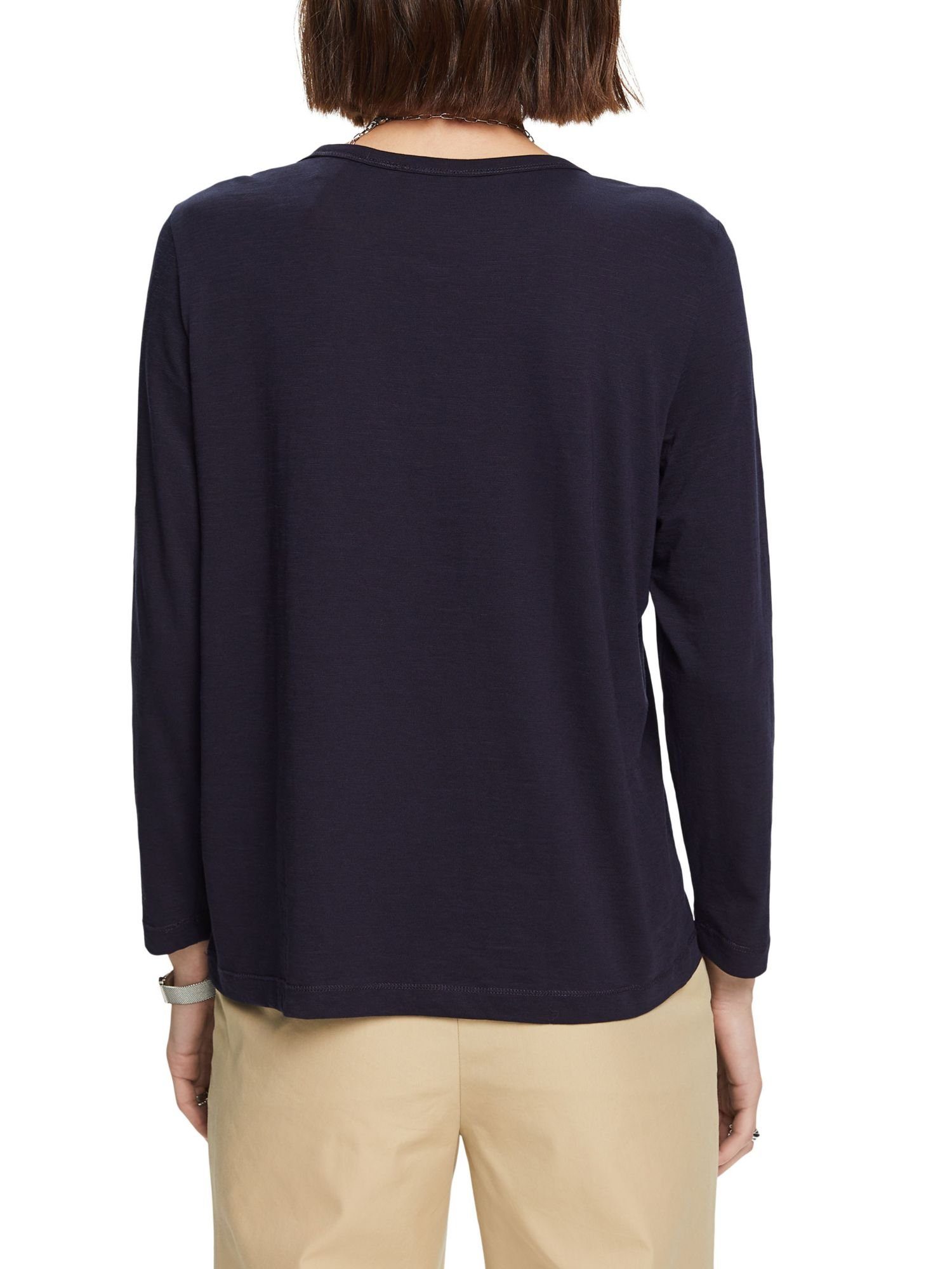 Longsleeve, Esprit 3/4-Arm-Shirt NAVY 100 % Baumwolle