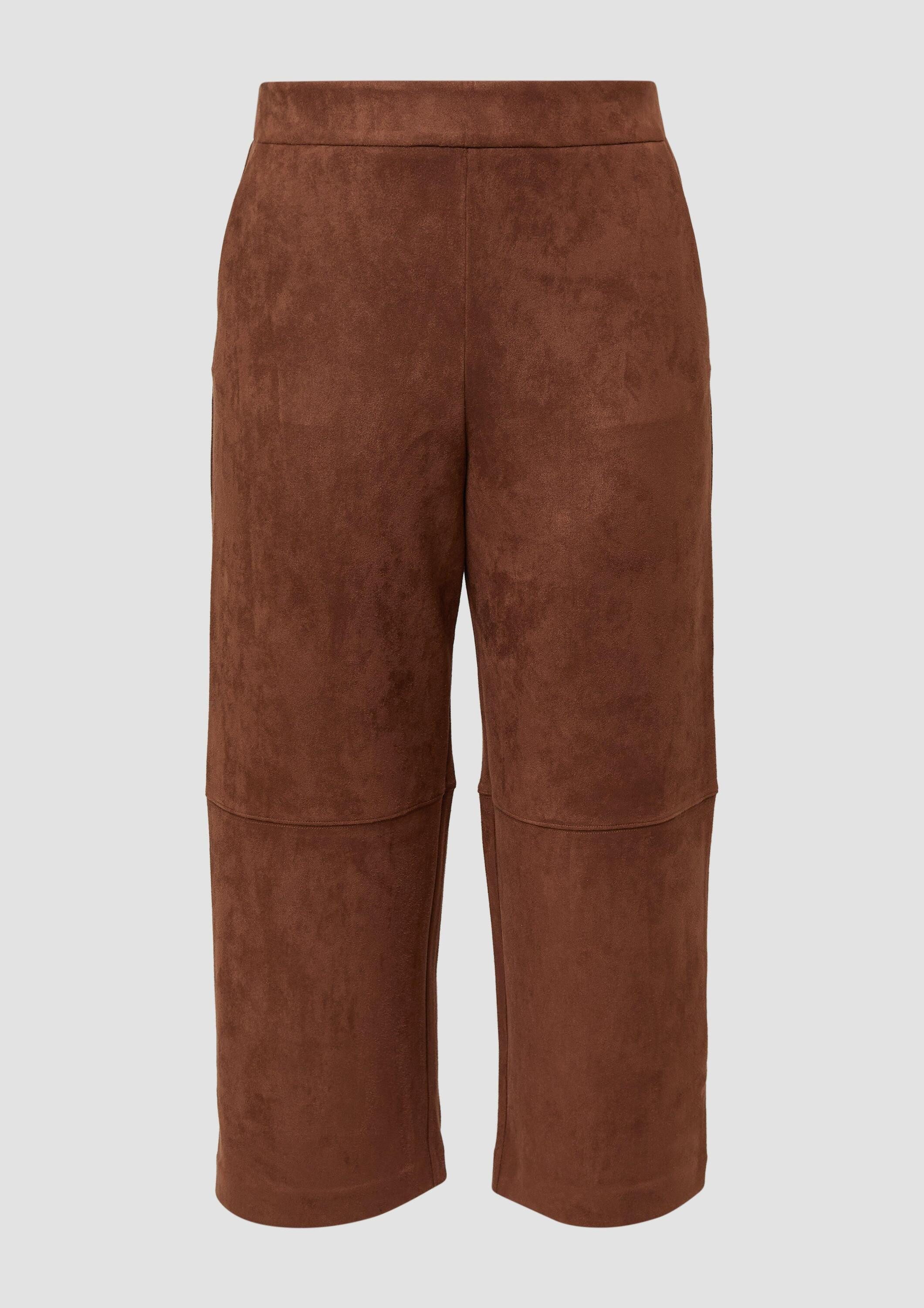 s.Oliver 7/8-Hose Hose Culotte in Veloursleder-Optik