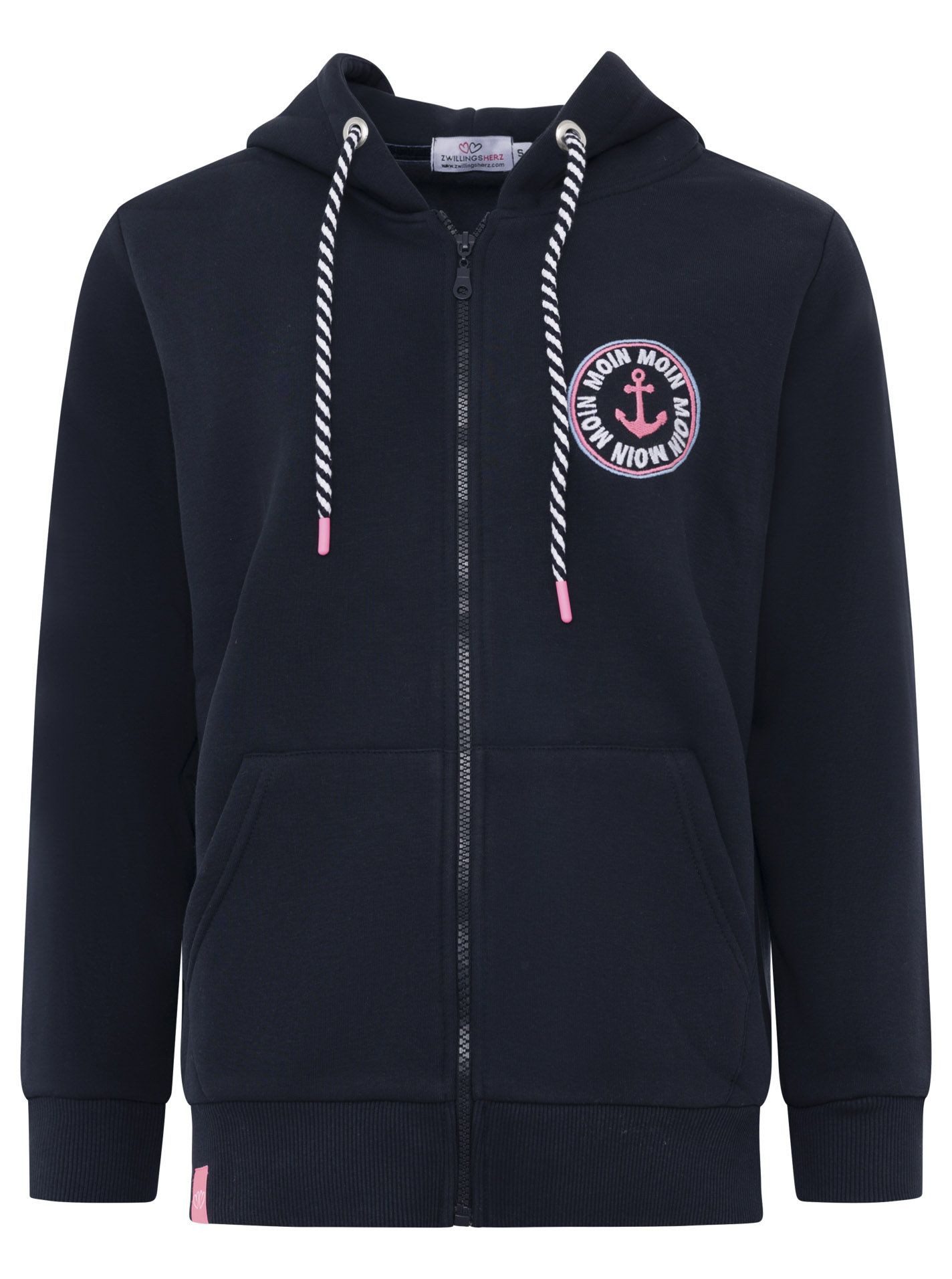 Zwillingsherz Kapuzensweatjacke "Anker Kreis Classic" Langarm, günstig online kaufen