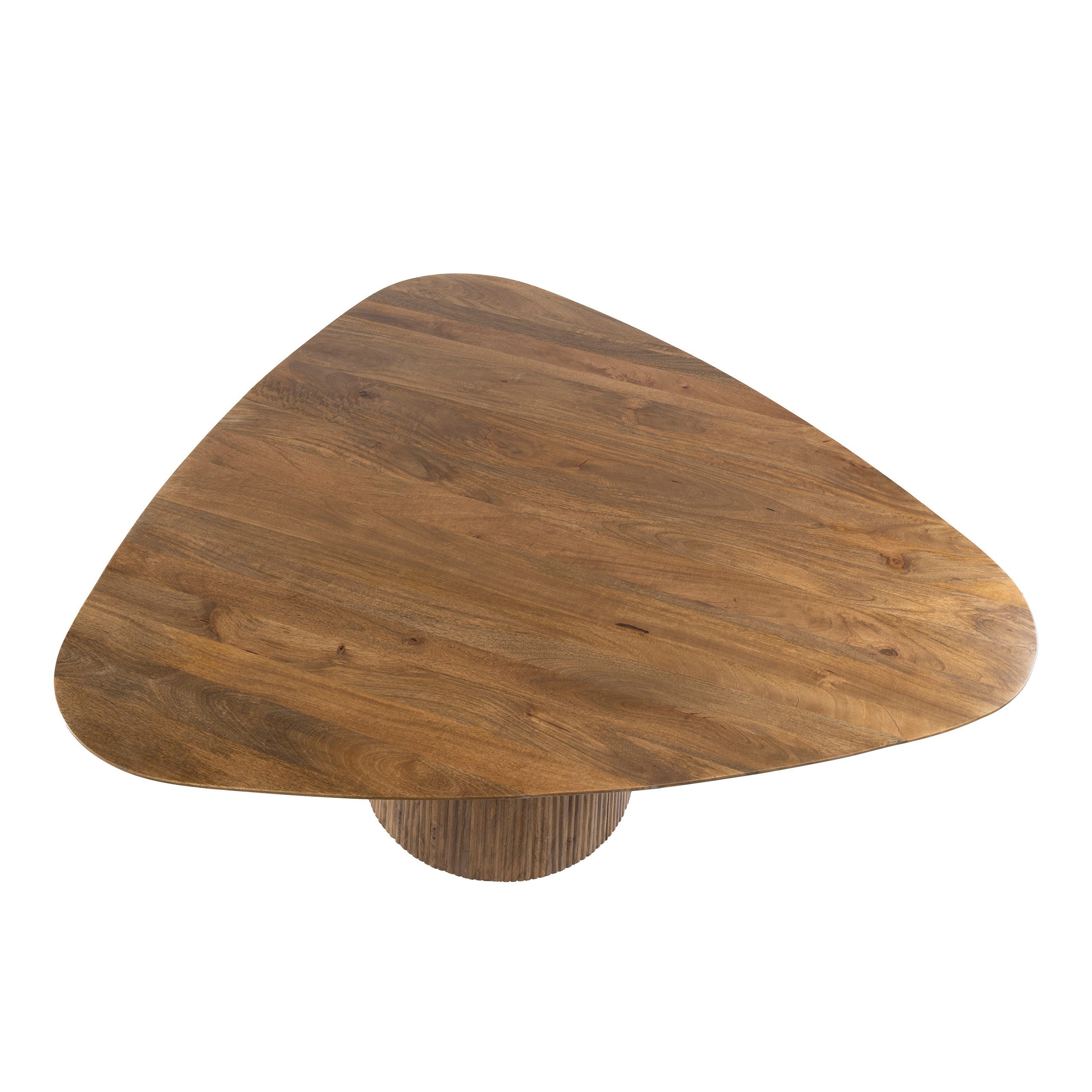 LEVEN Lifestyle Esstisch Esszimmertisch „Nordic Linea“ dreieckiger Tisch Mangoholz, 150 cm, dreieckige Tischplatte mit abgeschrägter Kante
