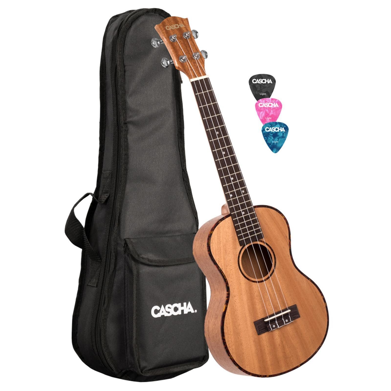 Cascha Ukulele Cascha HH2048 Premium Tenor Ukulele Set, inkl. Tasche und 3 Plektren
