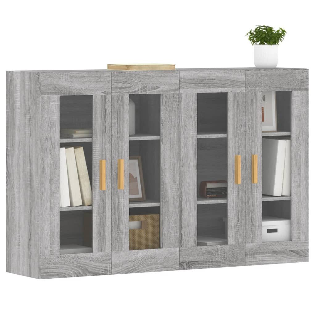 vidaXL Sideboard Wandschränke 2 Stk. Grau günstig online kaufen