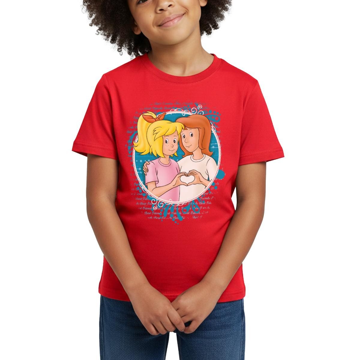 T-Shirt Bibi Und Tina Zeichen Der Freundschaft Herz Kinder T-Shirt