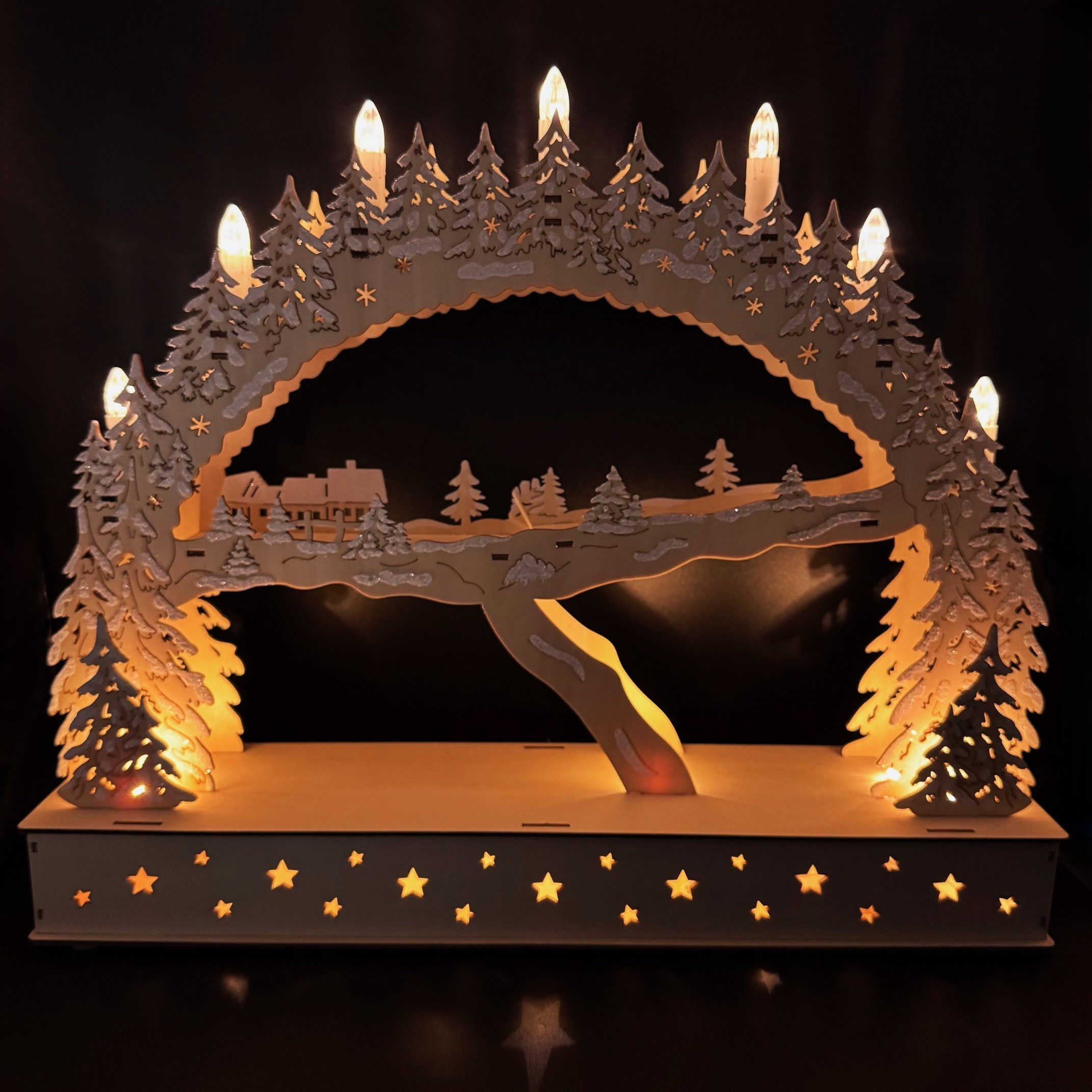 Online-Fuchs LED Schwibbogen zum selber dekorieren - Lichterbogen Weihnacht günstig online kaufen