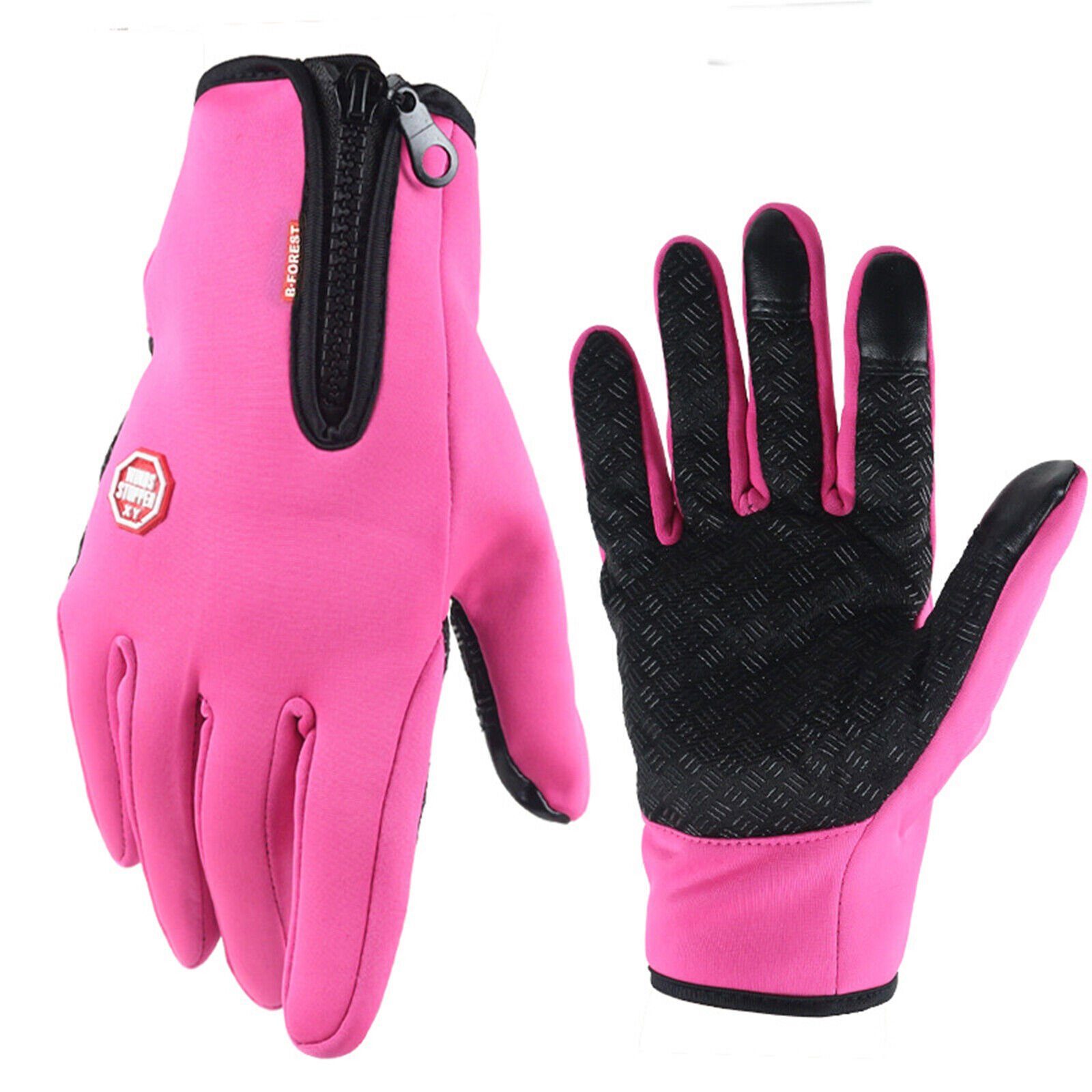Alster Herz Fahrrad in Design, A0001 bequem, ganzjährig, atmungsaktiv Pink Handschuhe leicht Touchscreen, Fahrradhandschuhe sportlichem